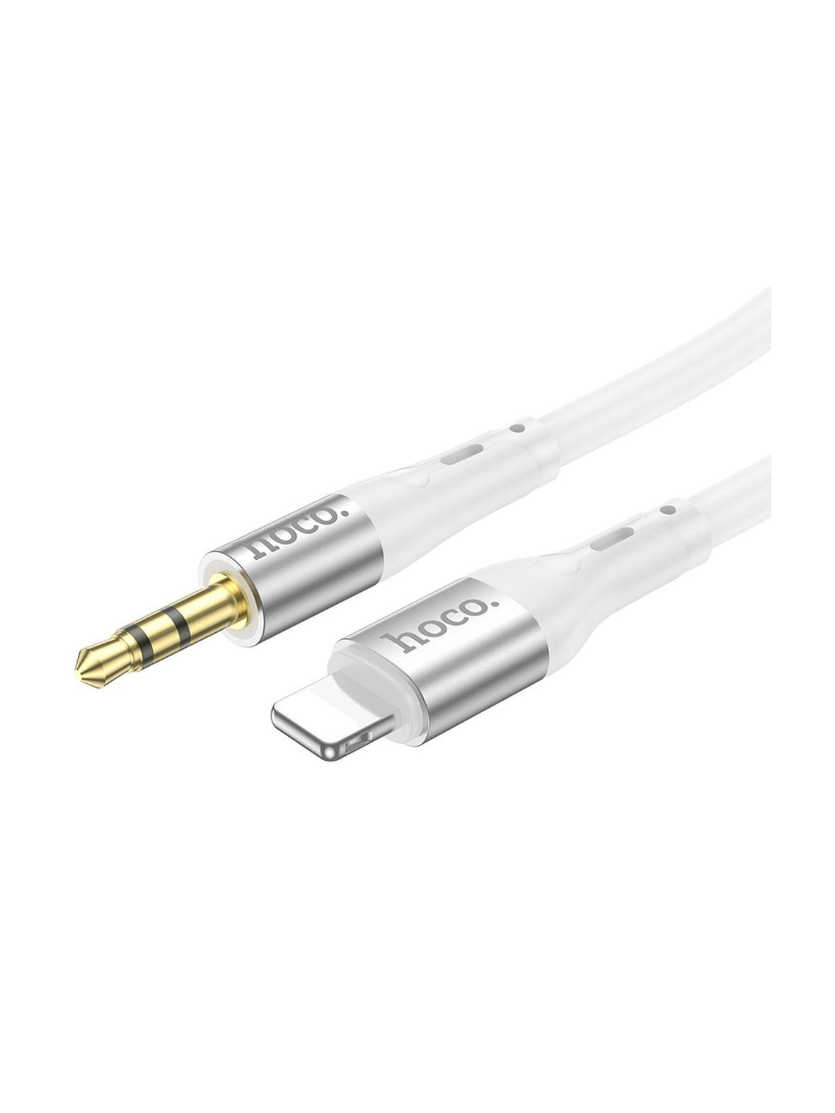 Kabel AUX Jack 3,5 mm do Lightning Hoco 1 m UPA22 biały