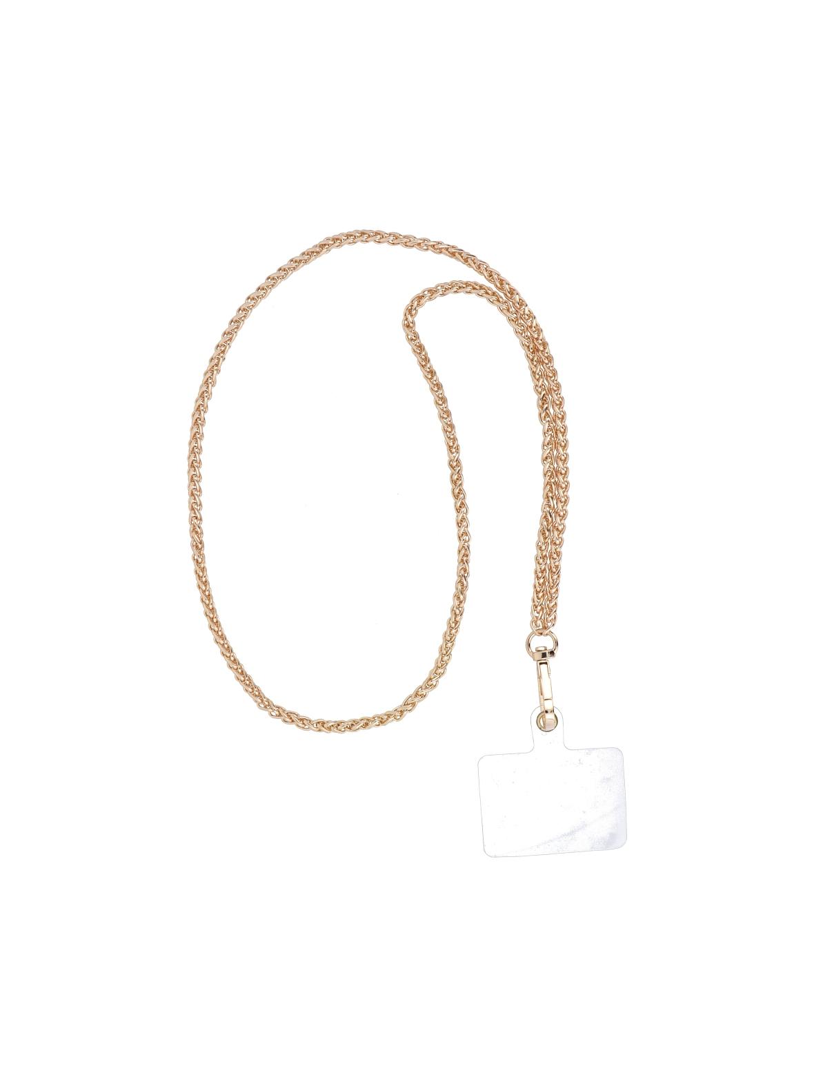 Smycz do telefonu, Zawieszka do telefonu - CHAIN #83 / długość sznura 80cm (40cm w pętli) / na szyję - złoty