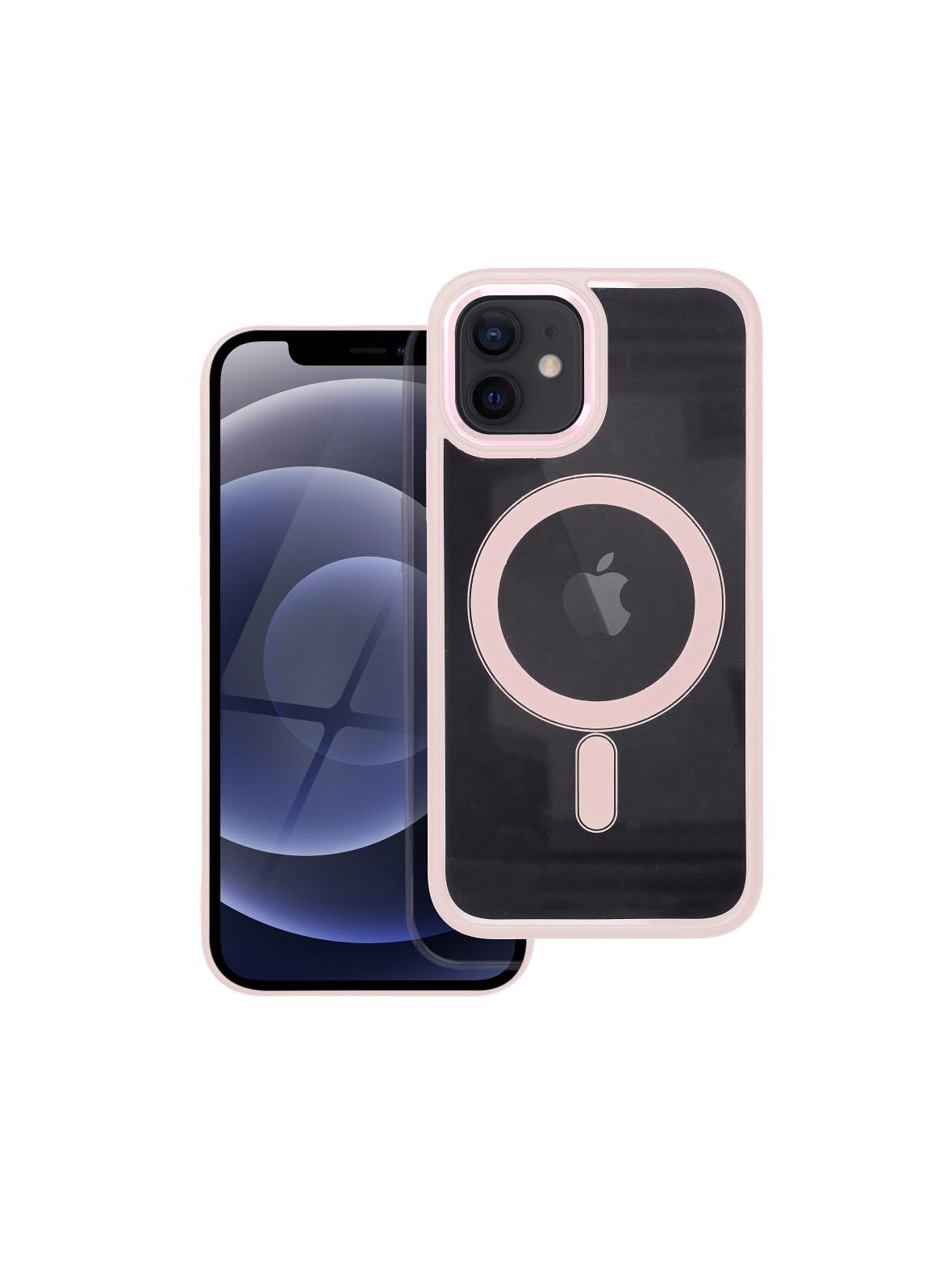 Futerał COLOR EDGE MAG COVER kompatybilny z MagSafe do IPHONE 12 / 12 Pro różowy