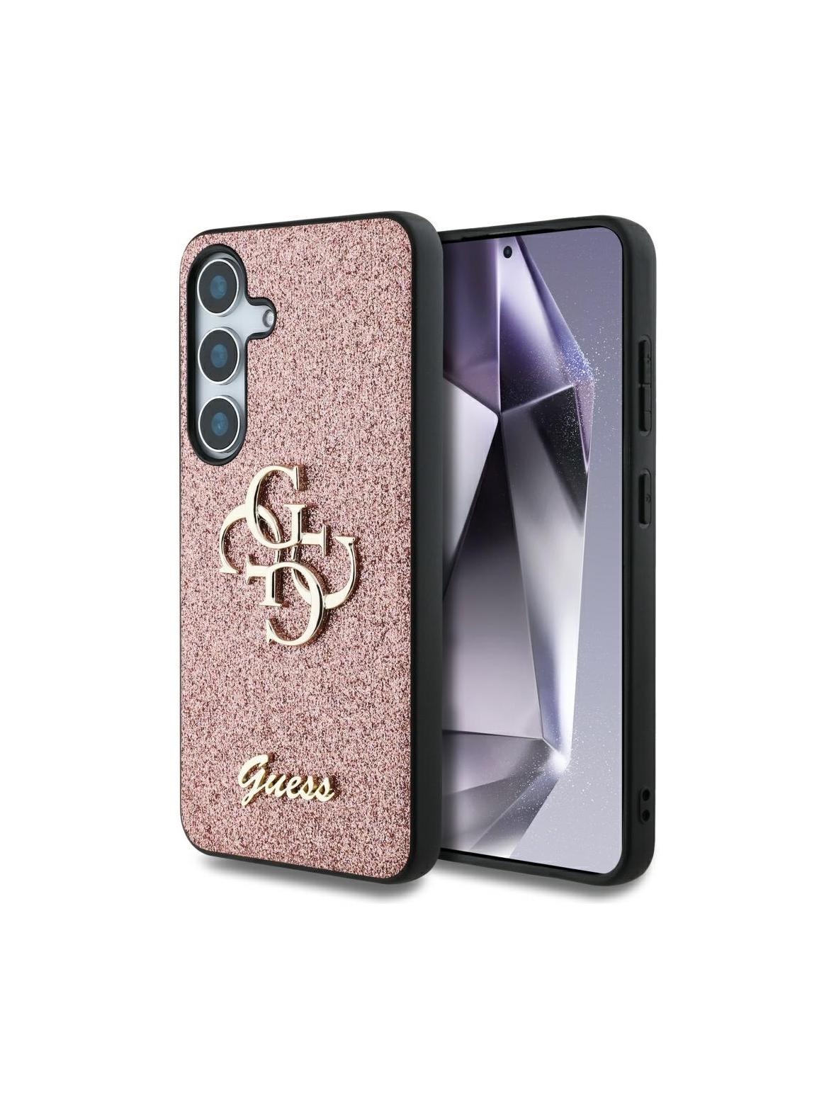 GUESS futerał do SAMSUNG S25 GUHCS25SHG4SGP (Fixed Glitter Big 4G) różowy
