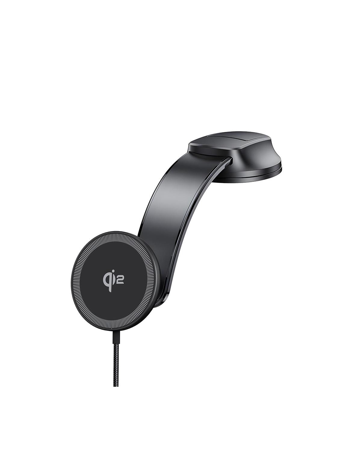 DUZZONA V4  - uchwyt samochodowy indukcyjny do deski kompatybilny z MagSafe 15W i ładowaniem Qi2 czarny