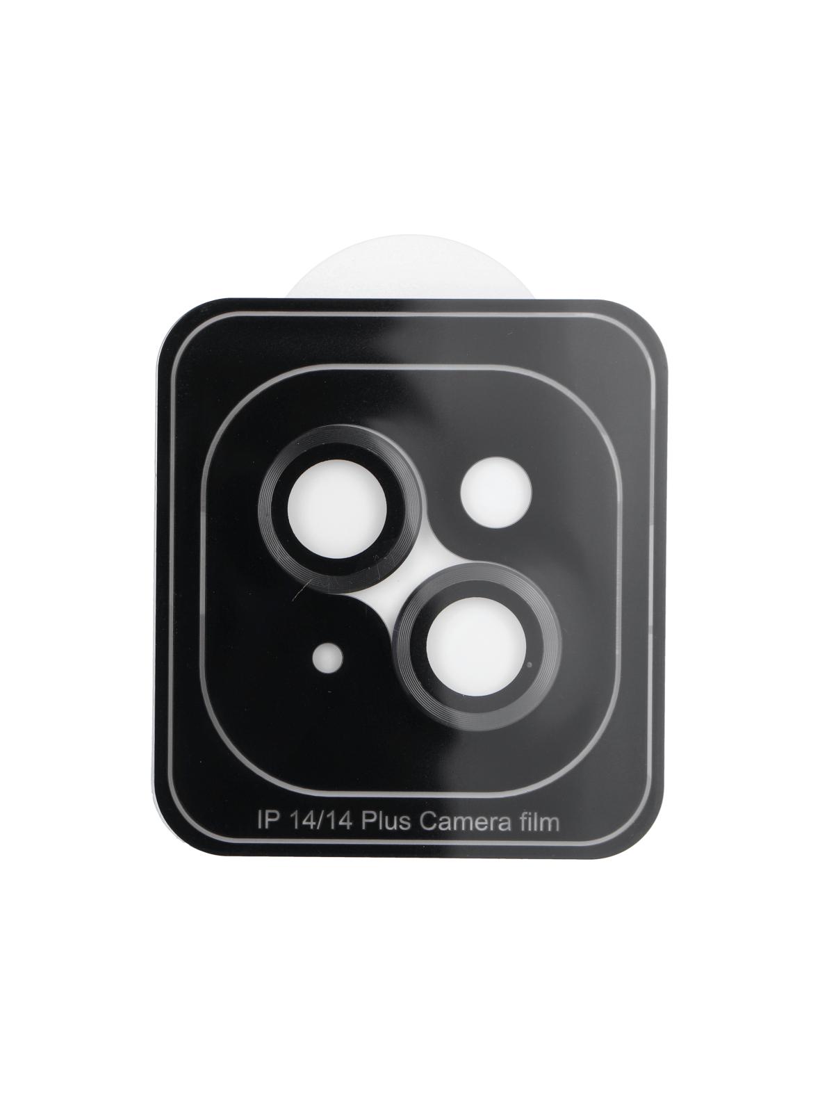Osłona aparatu PROTECTOR 9H + aplikator do IPHONE 14 / 14 PLUS czarna
