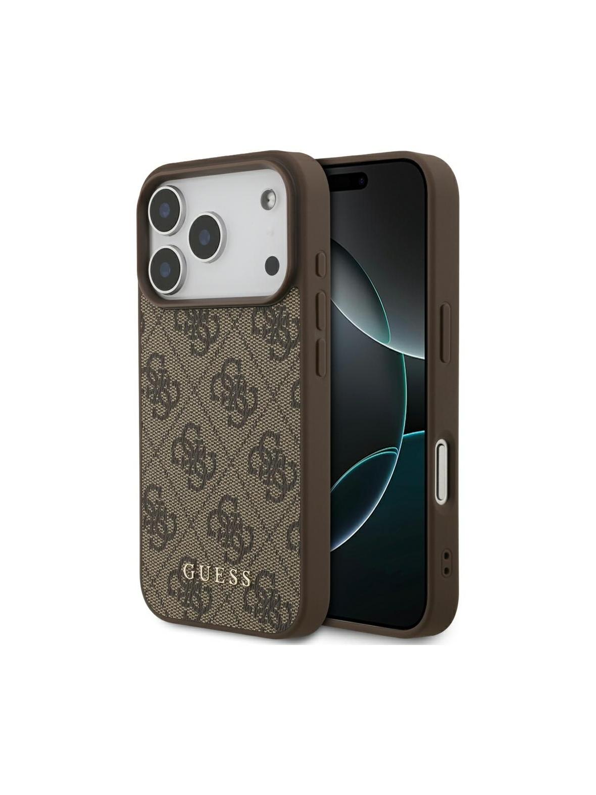 GUESS futerał do IPHONE 17 Pro GUHCP17LG4GFBR (PU 4G Classic) brązowy