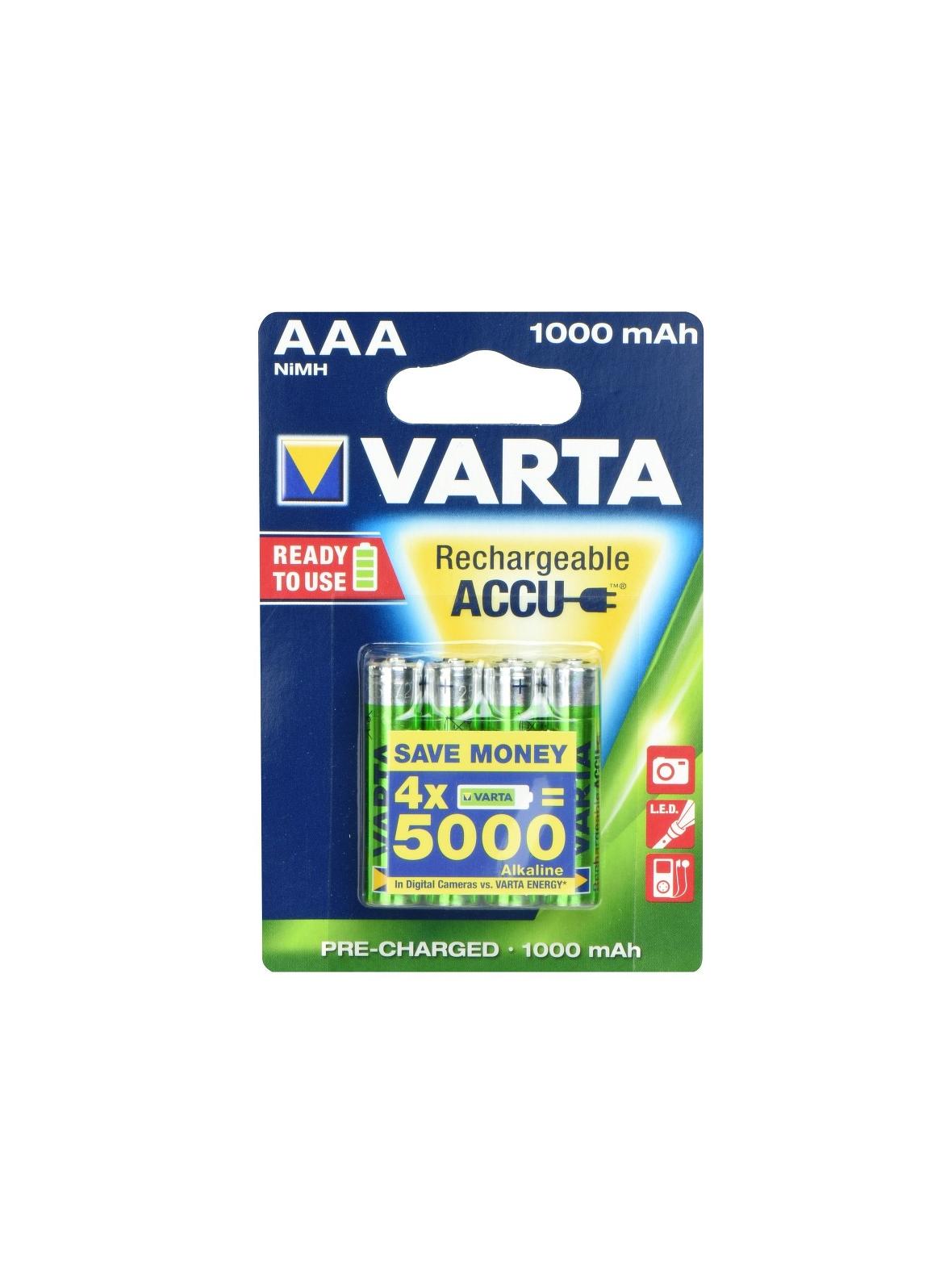 VARTA bateria akumulatorowa R3 (AAA) 1000 mAH ready to use 4 szt