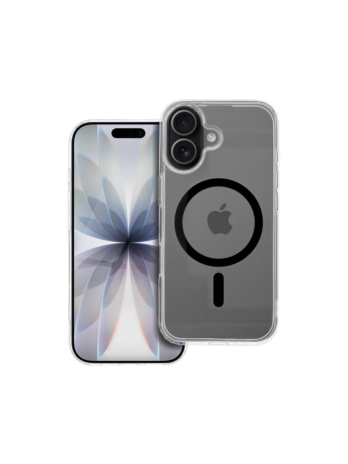 Drop Glue Colorful Ring Mag Cover kompatybilny z MagSafe pasuje do IPHONE 17 czarny