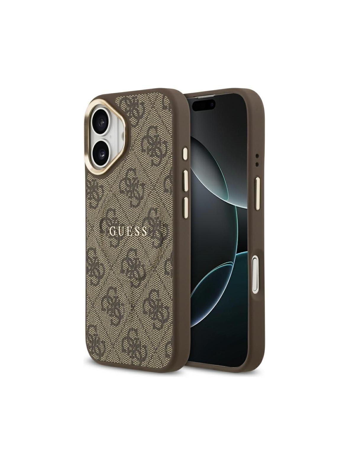 GUESS futerał do IPHONE 17 kompatybilny z MagSafe GUHMP17SP4MSEGCW (PU 4G W/ Classic) brązowy