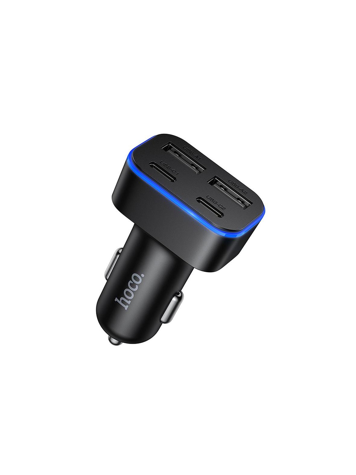 Ładowarka samochodowa Hoco 2x USB A + 2x USB C QC3.0 PD 42W Z63 czarna