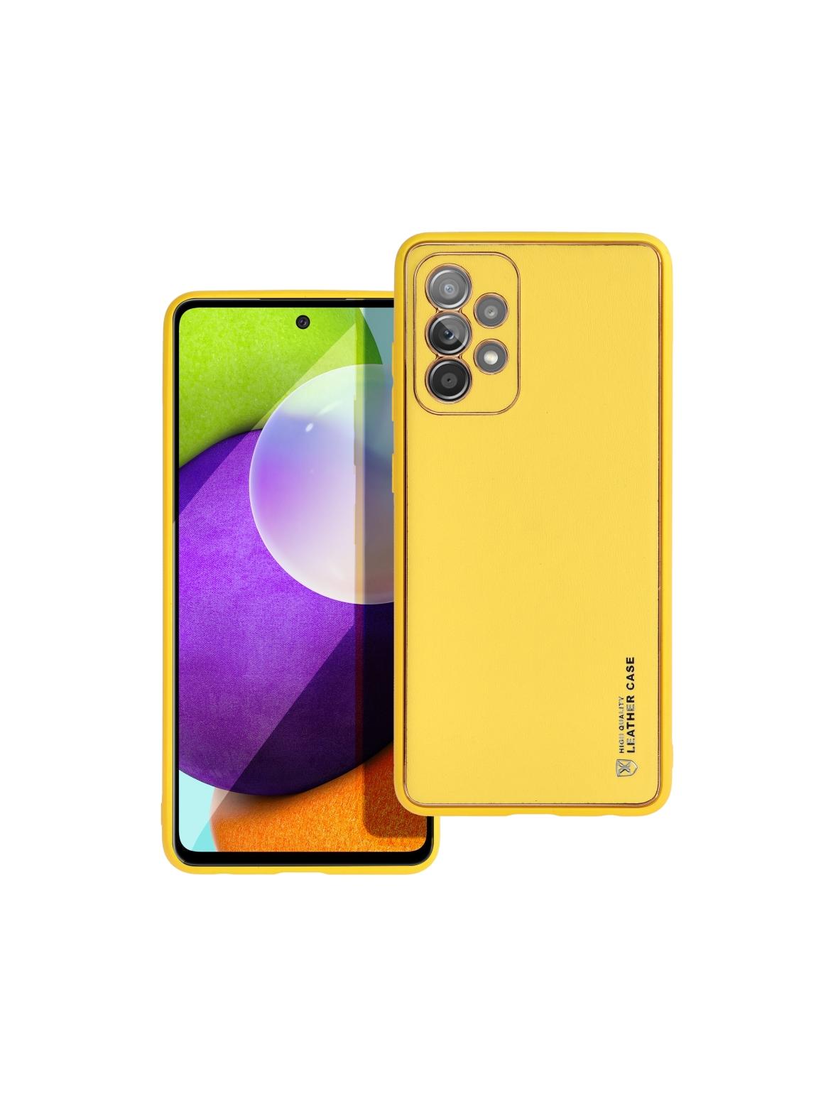 Futerał LEATHER CASE skórzany do SAMSUNG A52 5G / A52 LTE ( 4G ) / A52S żółty