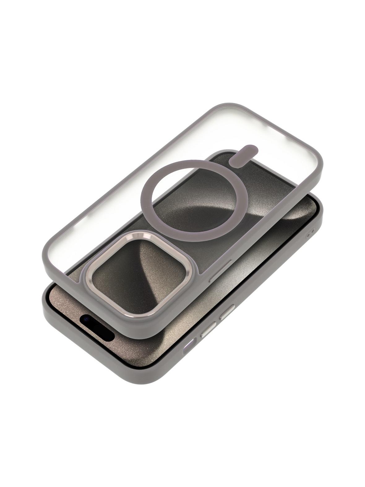 Futerał MATTE MAG COVER kompatybilny z MagSafe do IPHONE 15 Pro Max tytanowy