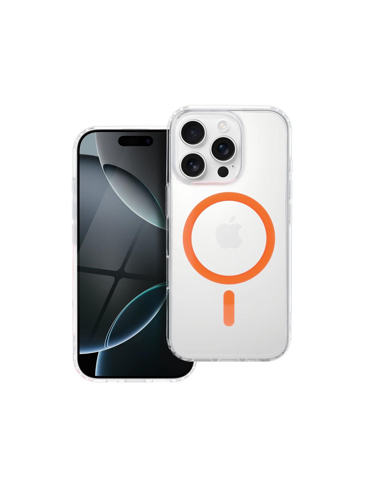 Drop Glue Colorful Ring Mag Cover kompatybilny z MagSafe pasuje do SAMSUNG S26 Ultra pomarańczowy