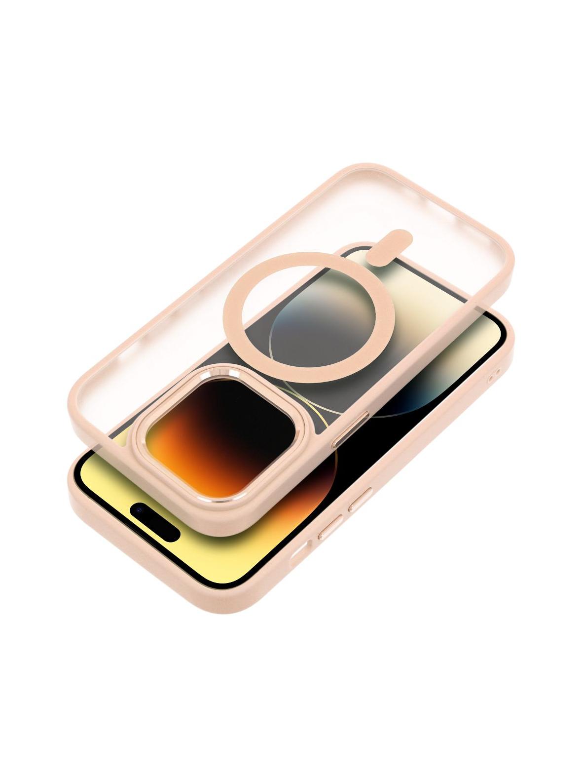 Futerał MATTE MAG COVER kompatybilny z MagSafe do IPHONE 16 różowy