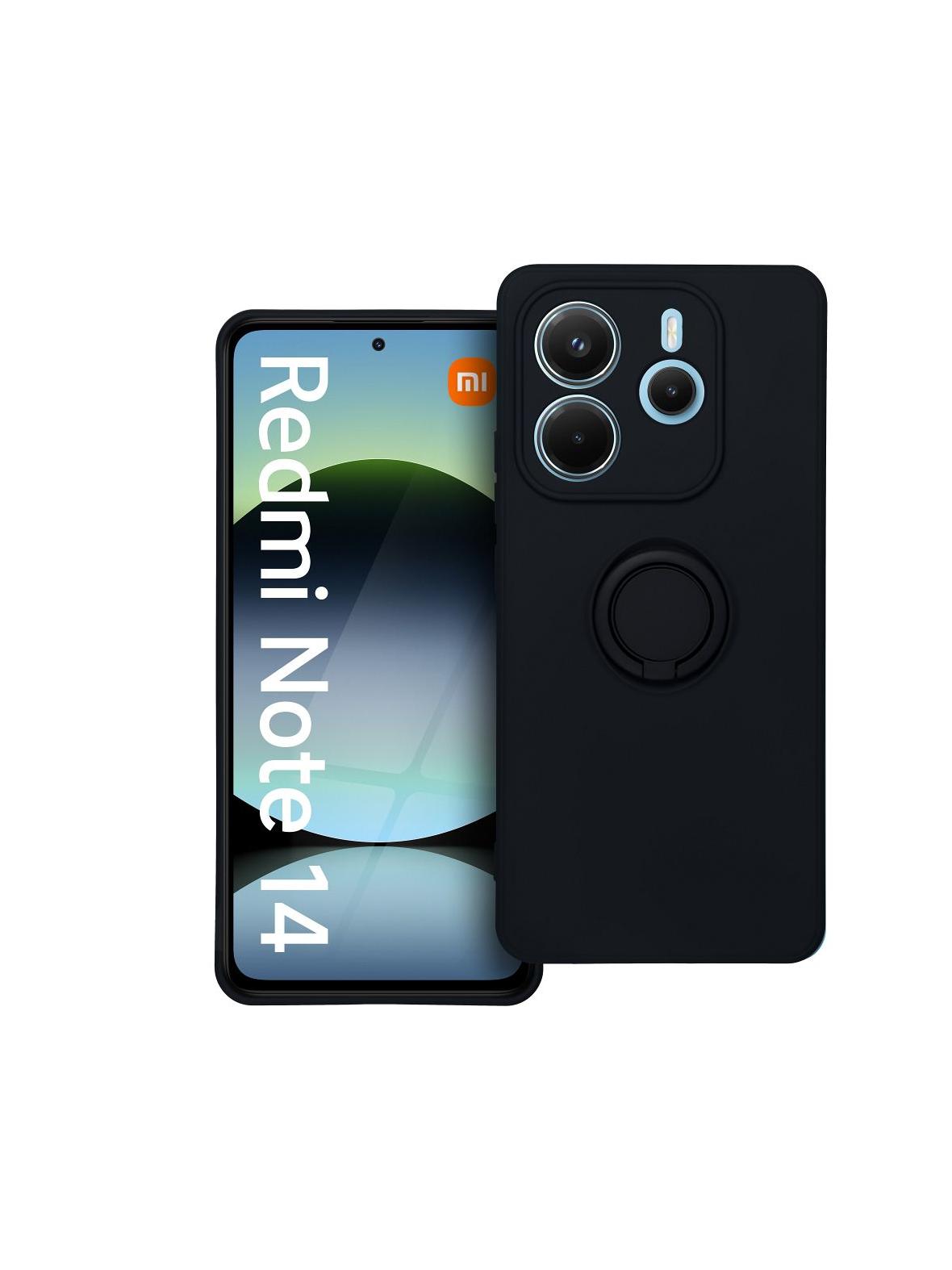 Futerał SILICONE RING do XIAOMI Redmi Note 14 5G czarny