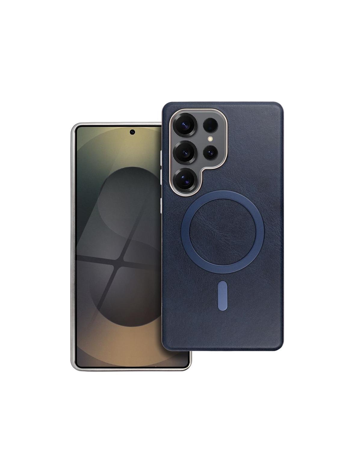 Futerał GENTLEMAN MAG COVER kompatybilny z MagSafe do SAMSUNG A56 granatowy