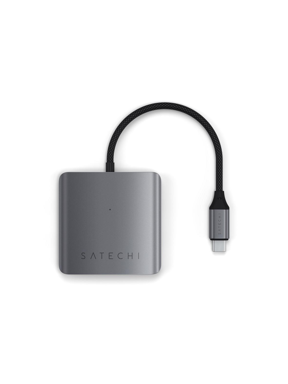 SATECHI adapter HUB 4w1 Typ C ST-H4CPDM szary