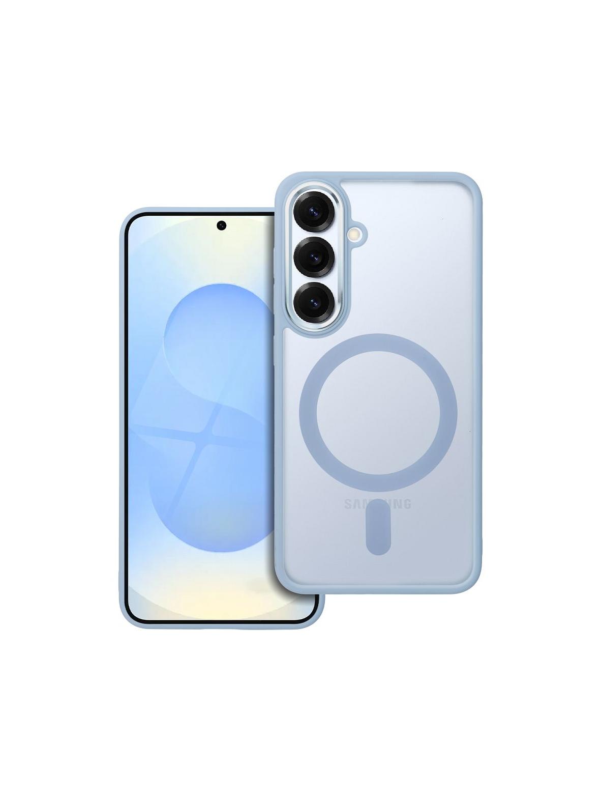 Futerał MATTE MAG COVER kompatybilny z MagSafe do SAMSUNG S25 niebieski