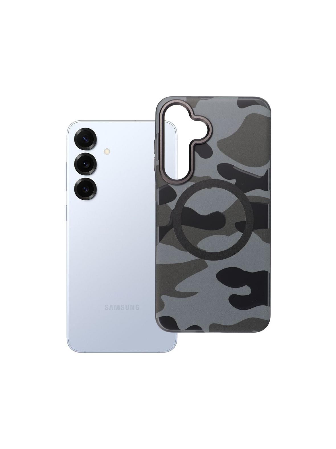 Etui na Samsung S25 PLUS Forcell F-Protect Levels Dual Layer 4D technology zgodny z MagSafe Military Drop-Test black camo