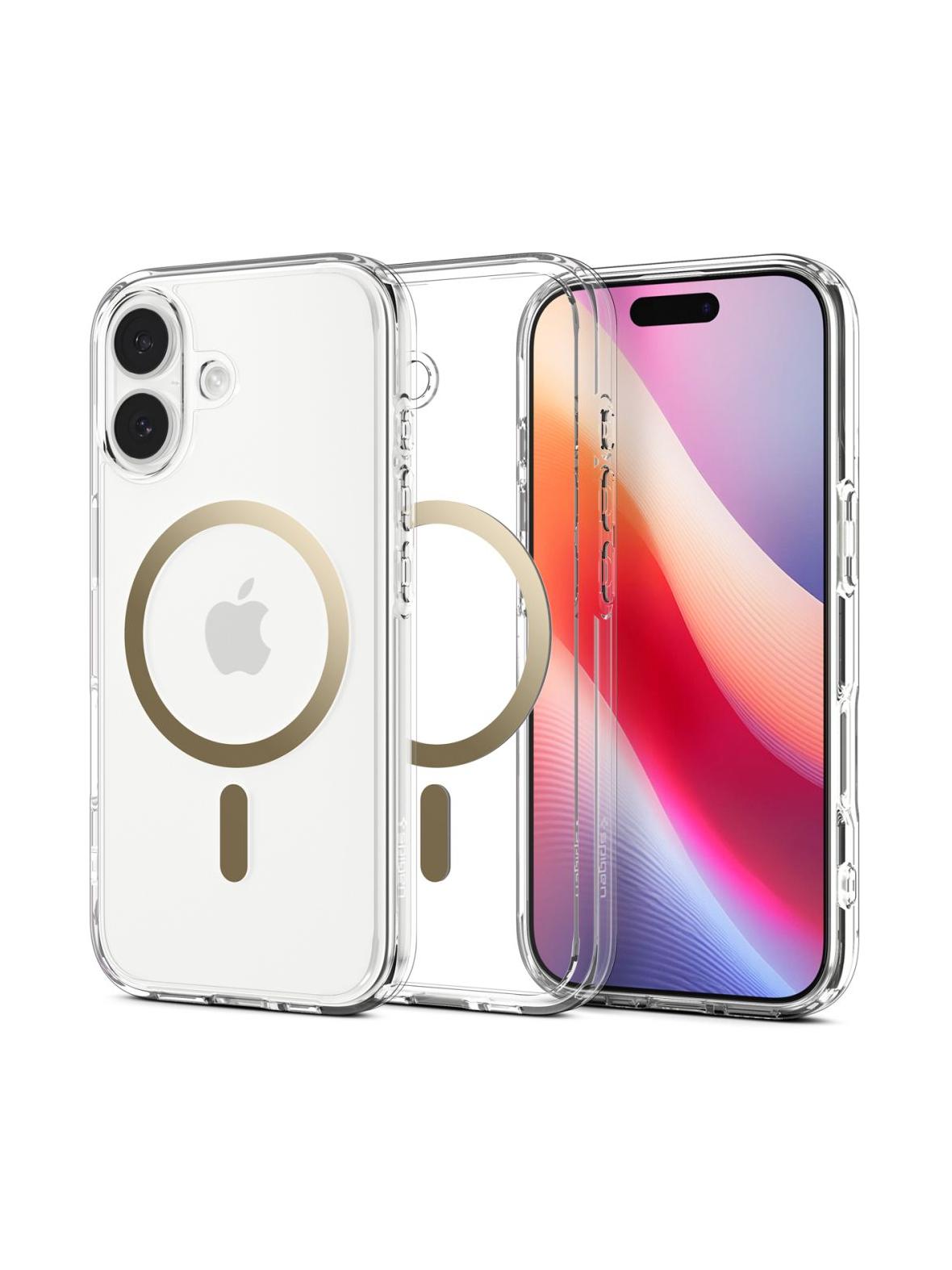 SPIGEN futerał ULTRA HYBRID MAG kompatybilny z MagSafe do IPHONE 17 clear gold
