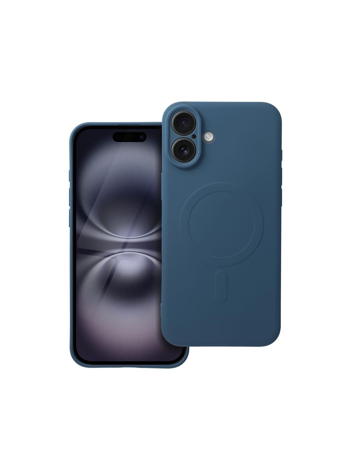 Futerał SILICONE MAG COVER kompatybilny z MagSafe do IPHONE 16 Plus niebieski