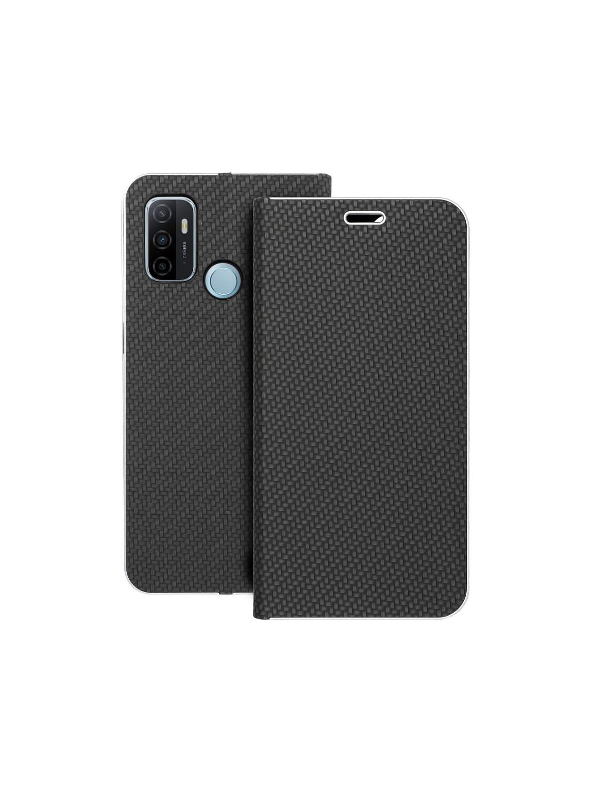 Kabura LUNA Book Carbon do OPPO A53 2020 / A53s czarny