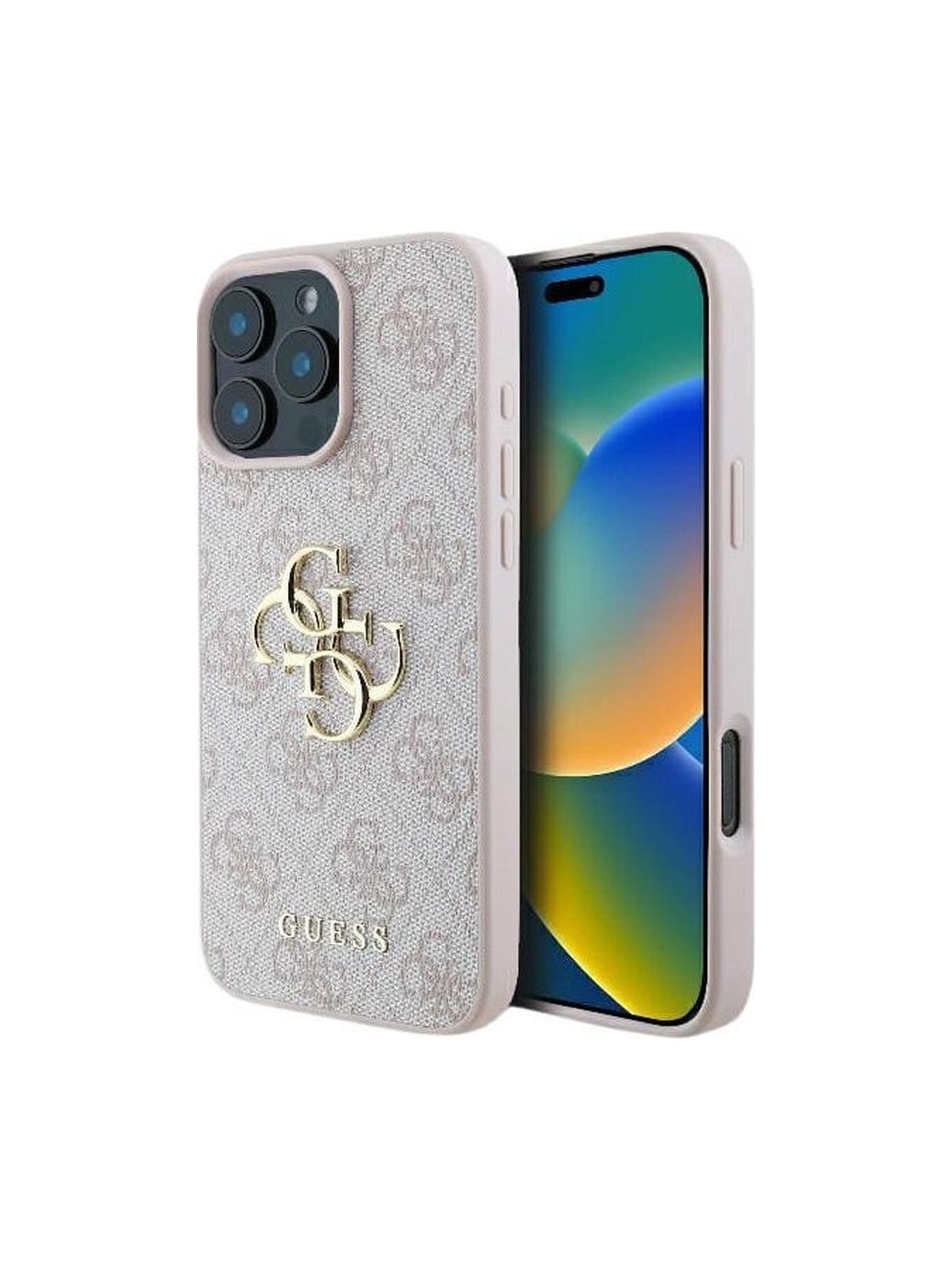 GUESS futerał do IPHONE 16 Plus GUHCP16M4GMGPI (4G PU Big Logo) różowy