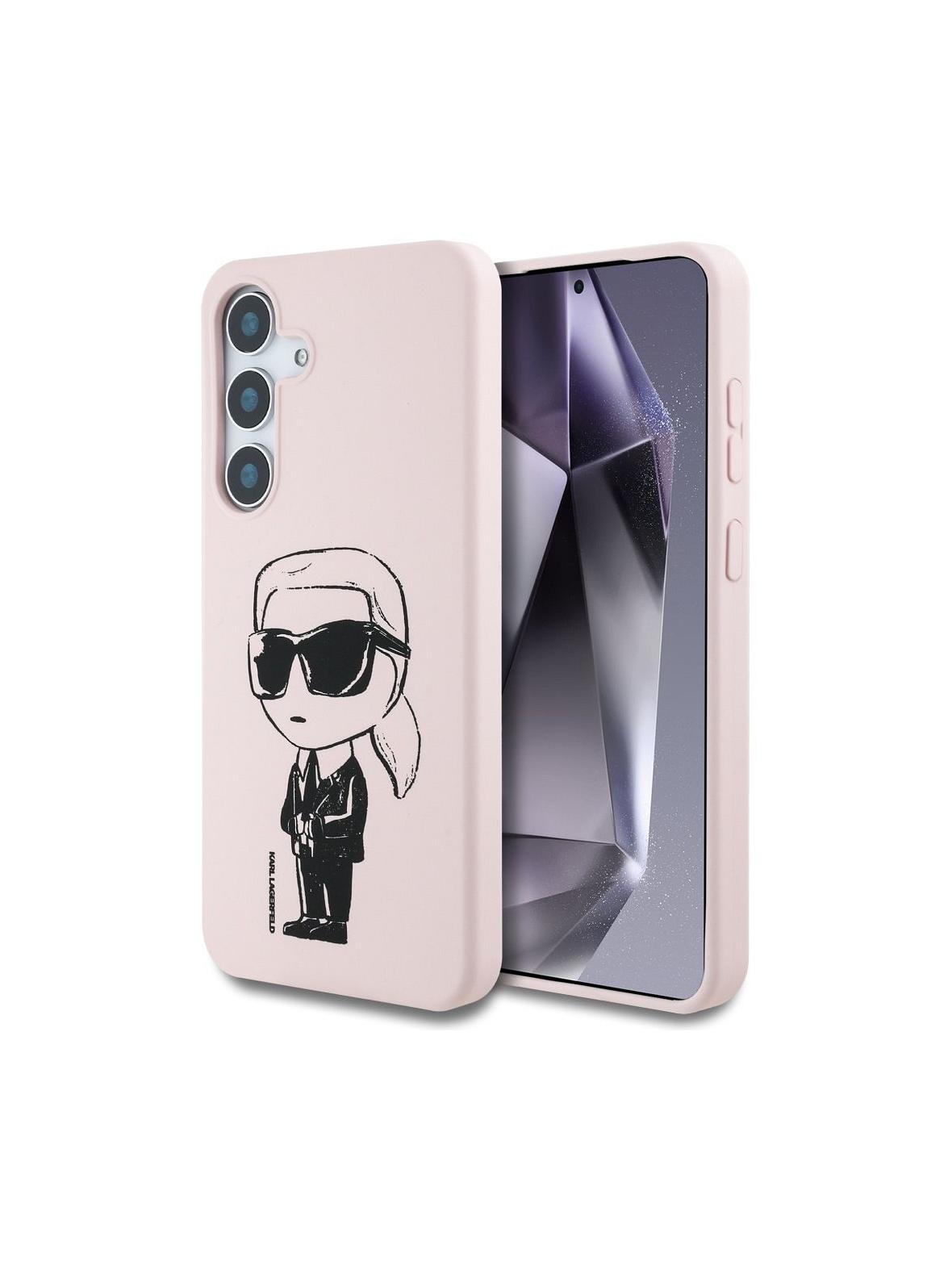 KARL LAGERFELD futerał do SAMSUNG S25 KLHMS25SPNYKGRTP (Magnetic Silicone Graffiti Ikonik) różowy