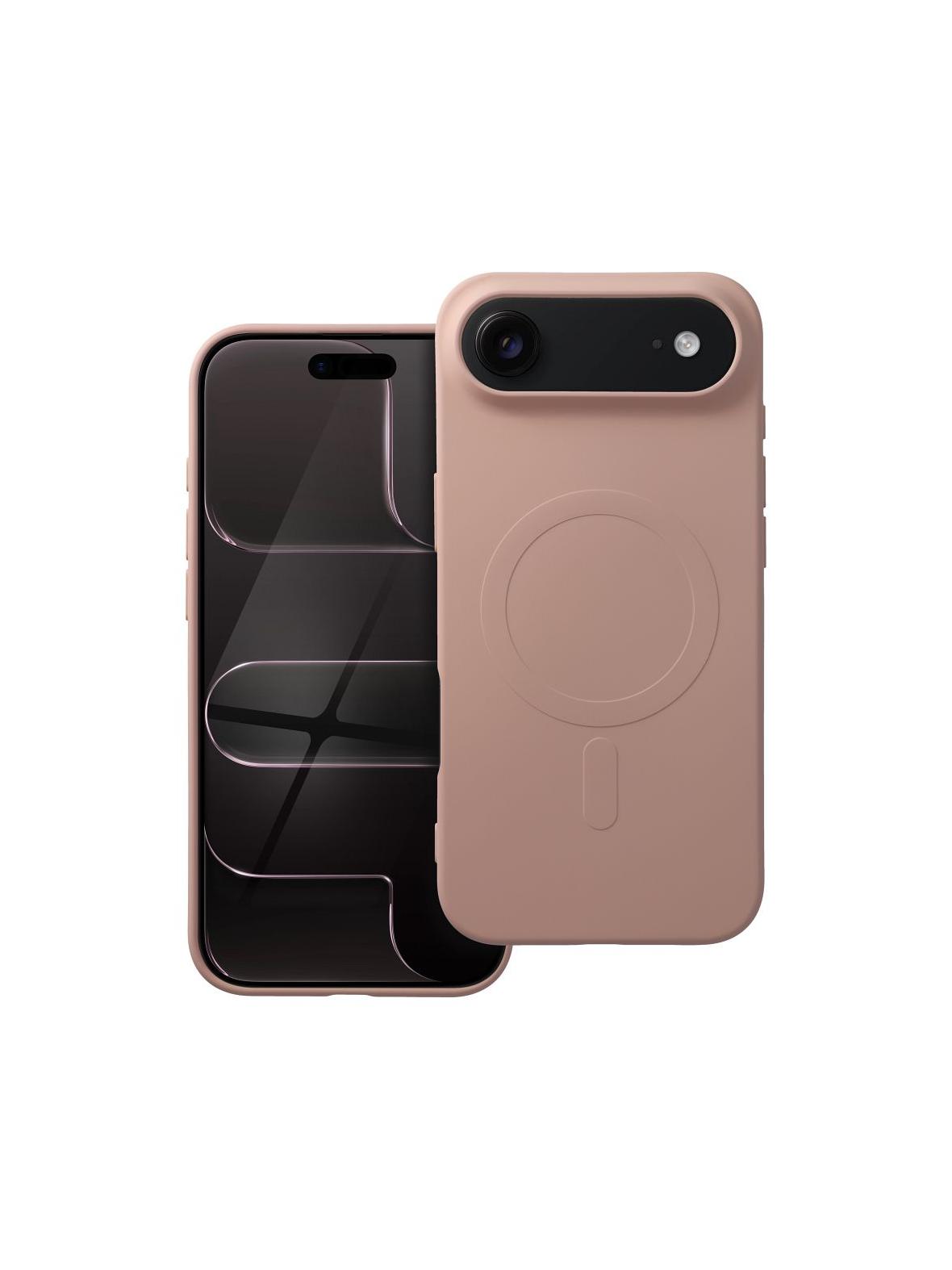 Futerał SILICONE MAG COVER (big hole) kompatybilny z MagSafe do IPHONE 17 Air różowy