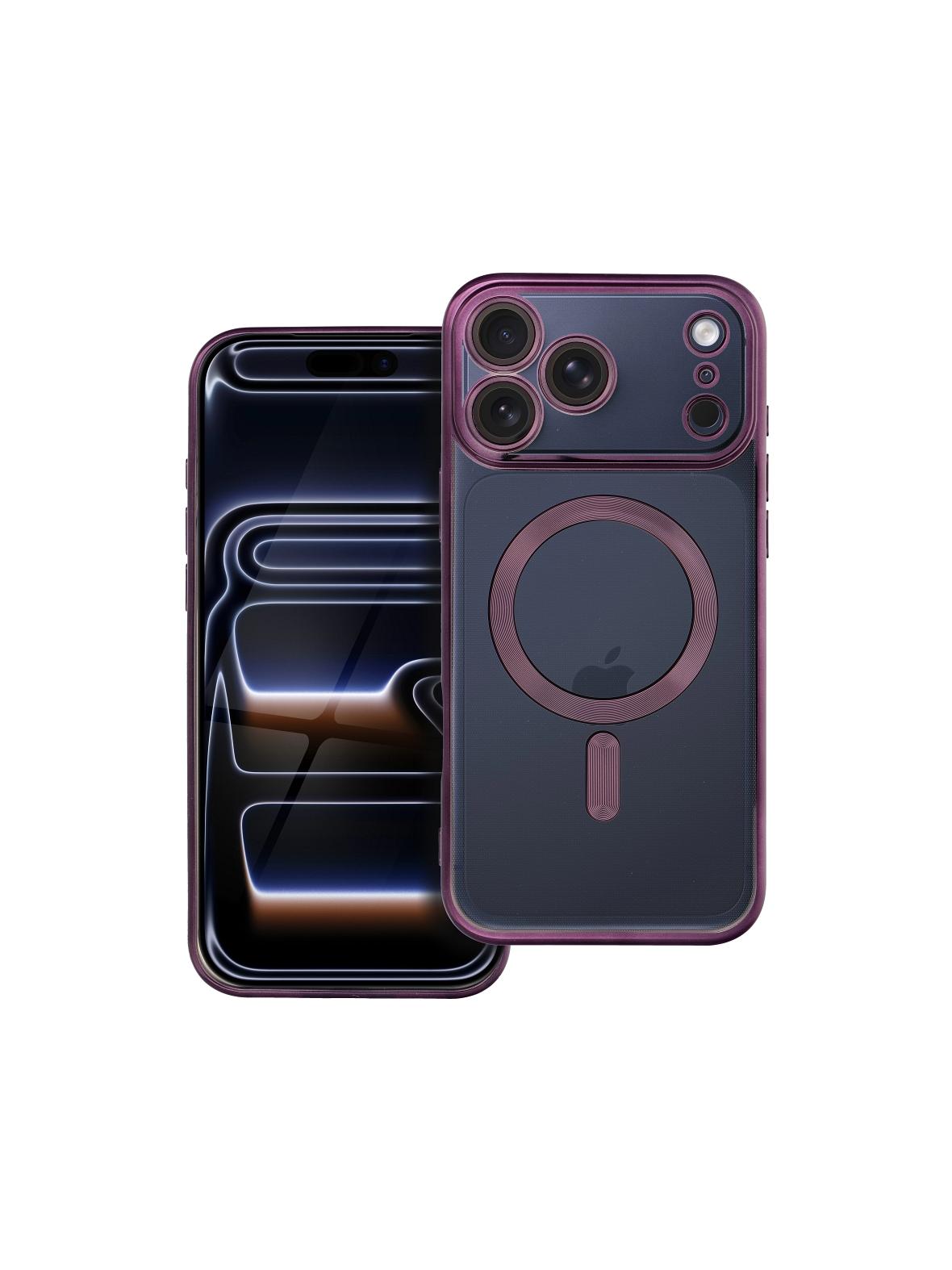 Futerał ELECTRO MAG COVER kompatybilny z MagSafe do IPHONE 17 Pro Max (full ring) fioletowy