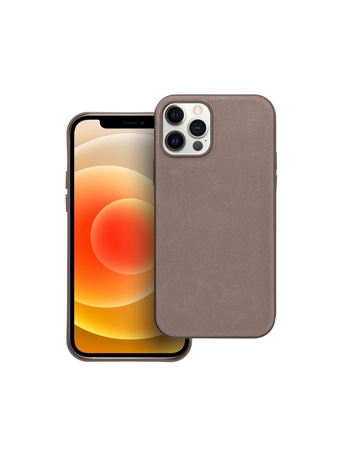 Futerał WOVEN MAG COVER kompatybilny z MagSafe do IPHONE 12 / 12 Pro jasny brązowy