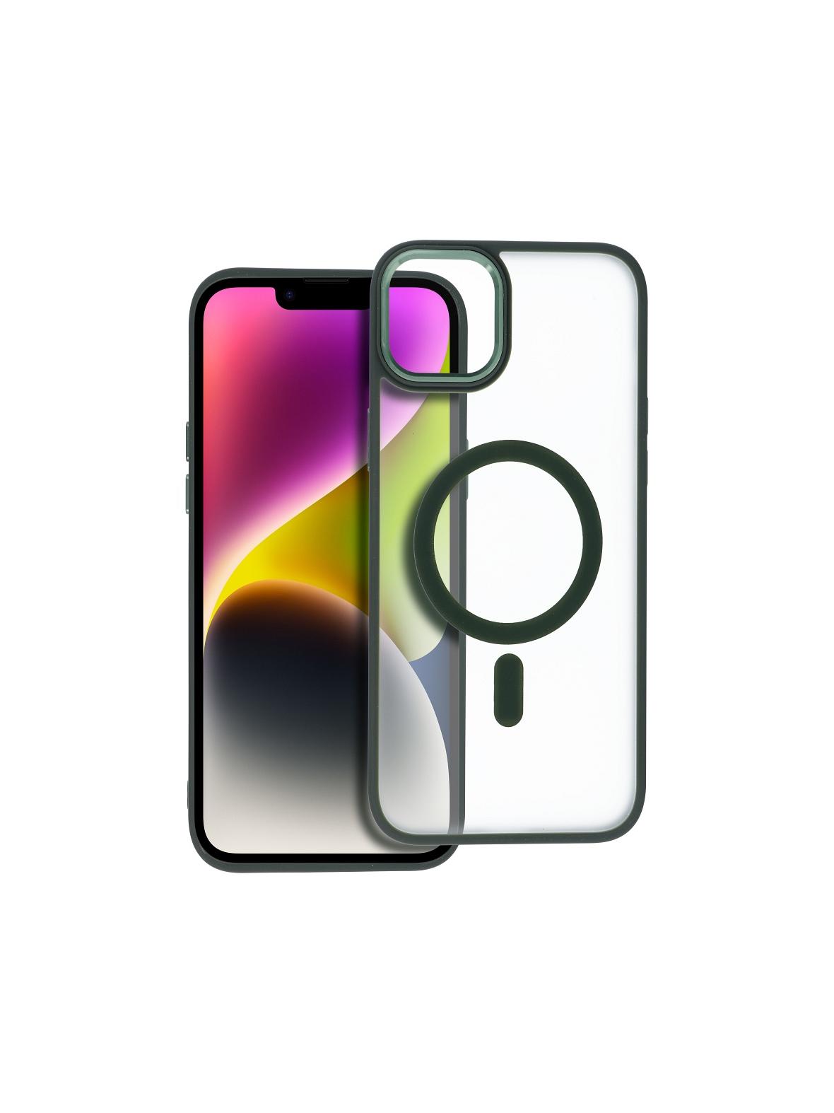 Futerał MATTE MAG COVER kompatybilny z MagSafe do IPHONE 14 Plus zielony