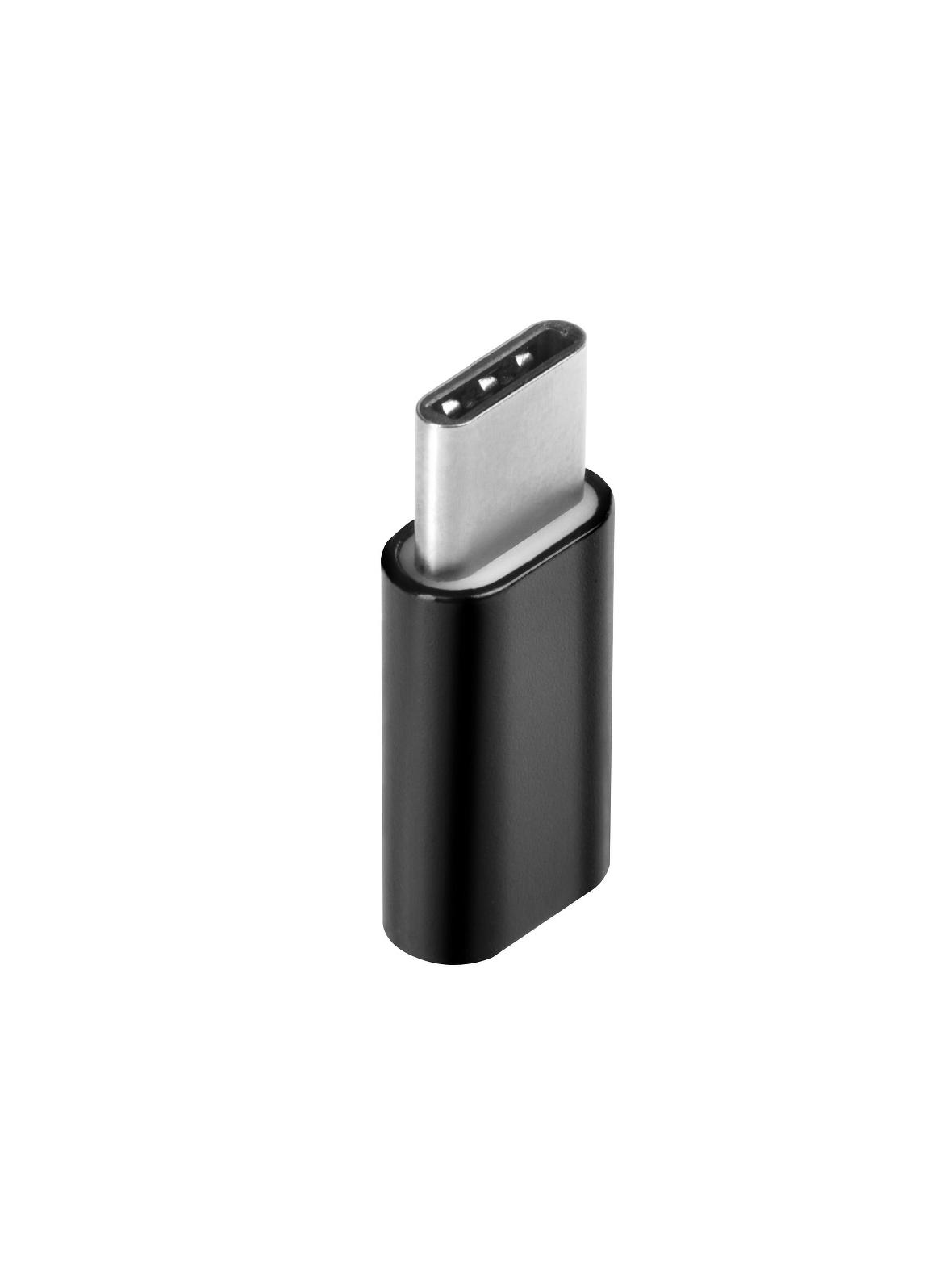 Adapter Micro USB (żeński) do Typ C (męski) [PA30] czarny