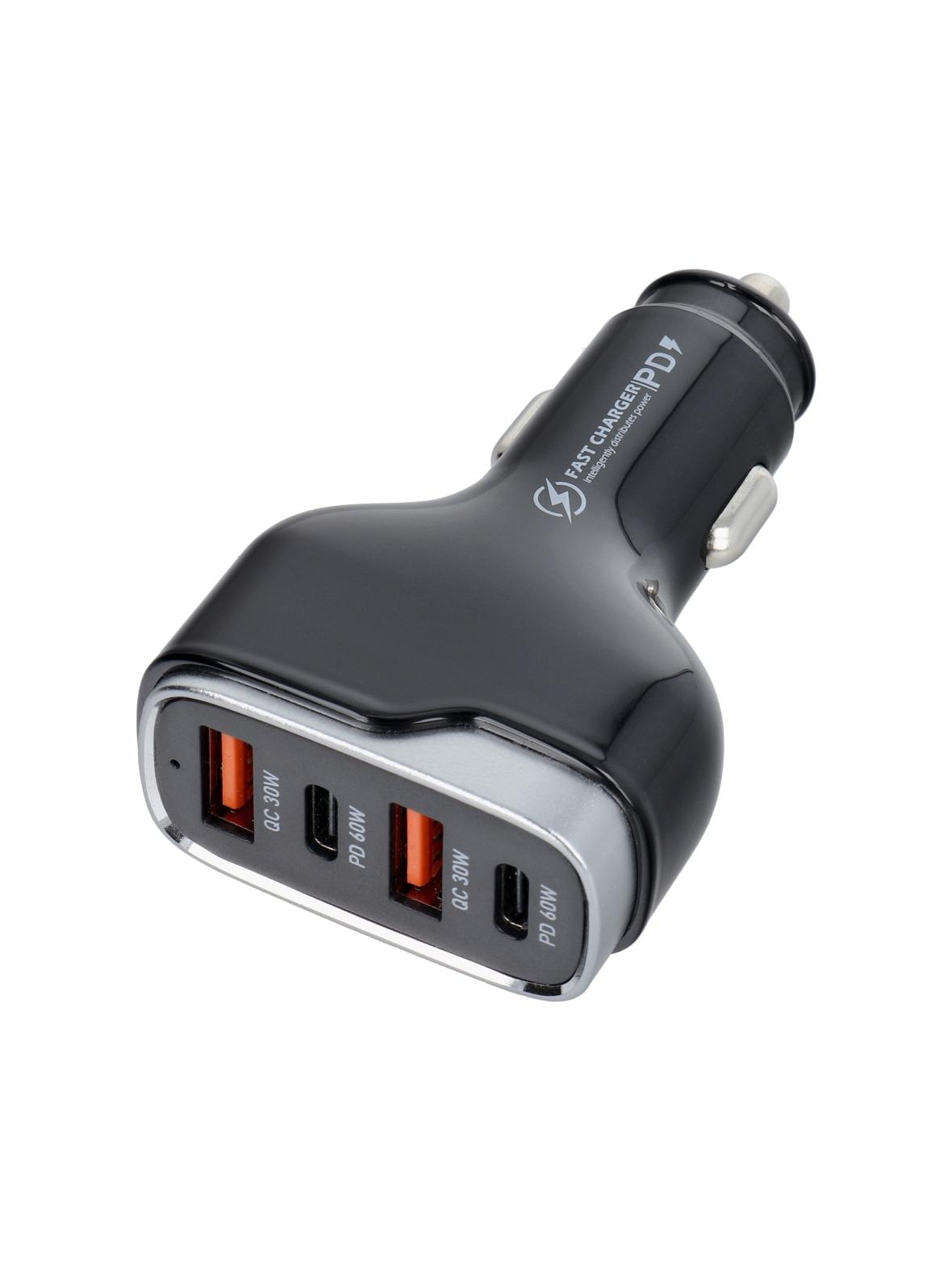 Ładowarka samochodowa CC53-2A2C  2 x USB A + 2 x USB C QC3.0 PD 6A 120W czarna