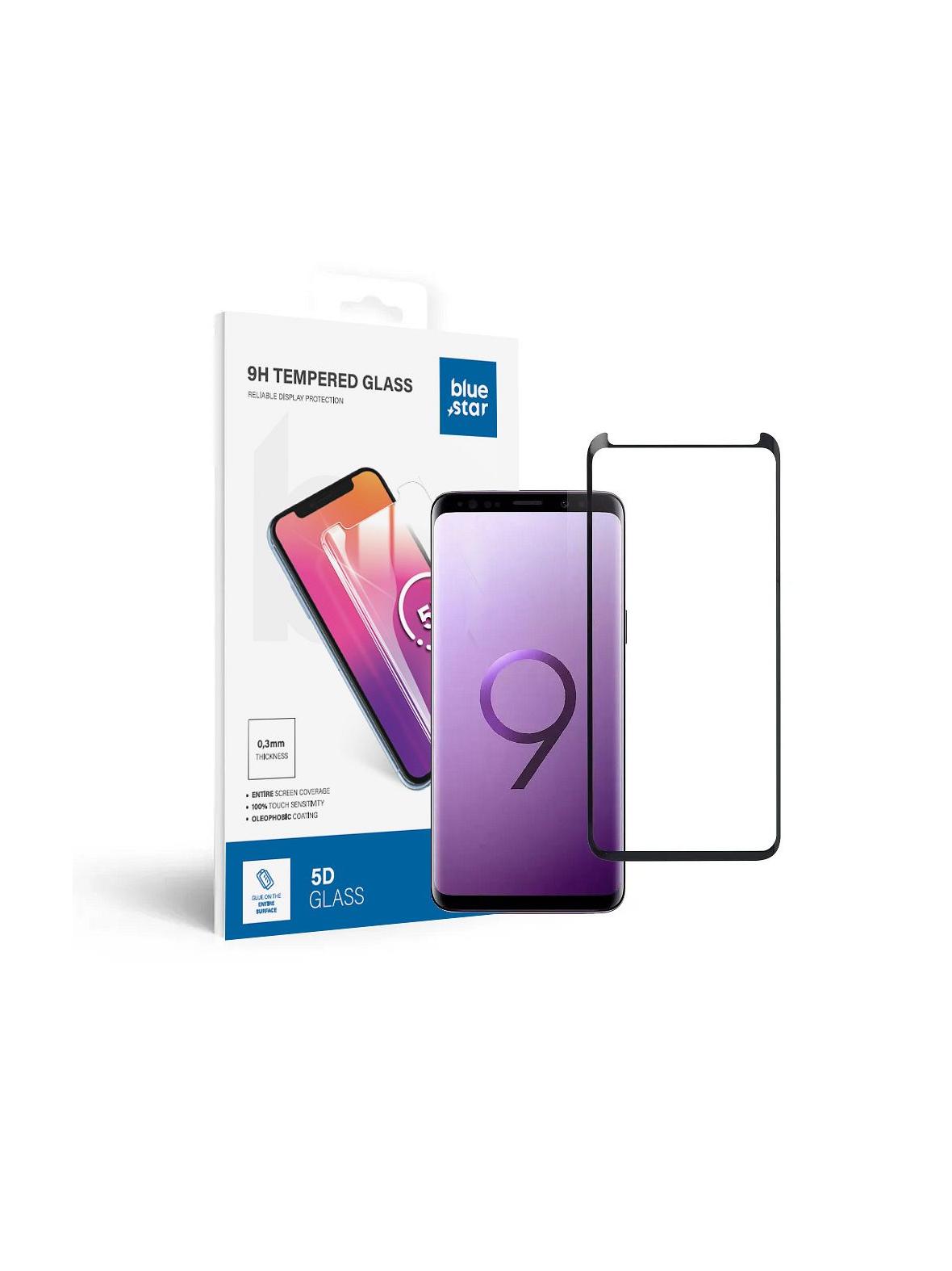 Szkło hartowane do Samsung Galaxy S9 (full glue / case friendly) Blue Star 5D czarne