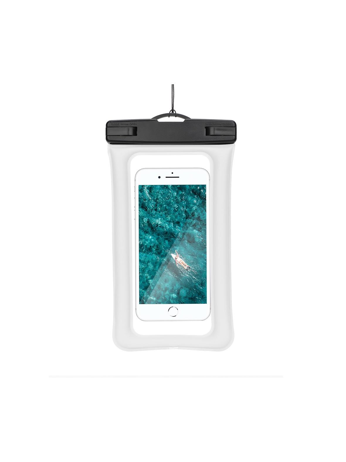 Etui wodoodporne uniwersalne z plastikowym zamknięciem AIRBAG kremowe białe