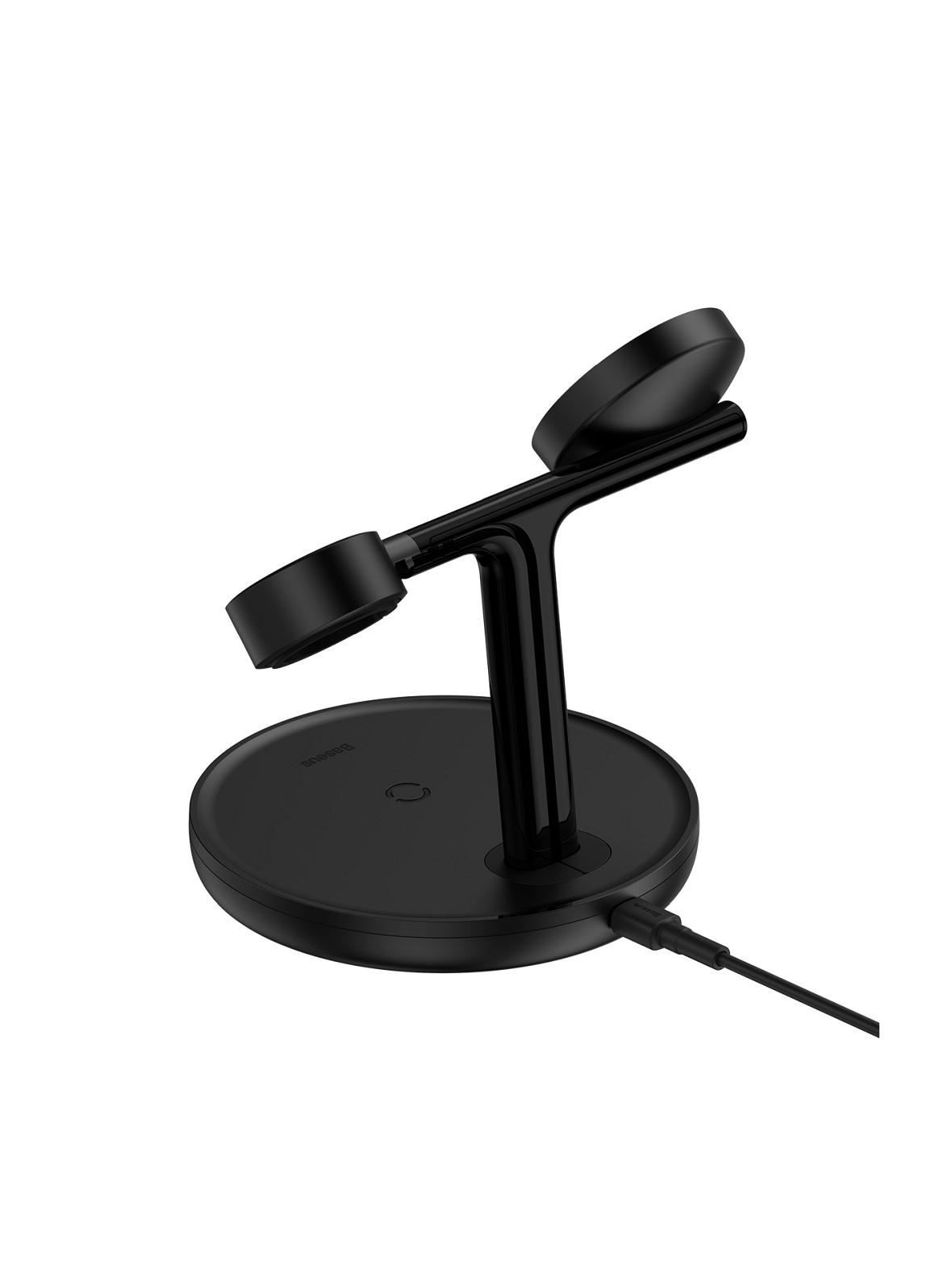 BASEUS ładowarka indukcyjna 3w1 kompatybilna z MagSafe 15W WXTE000101 czarna