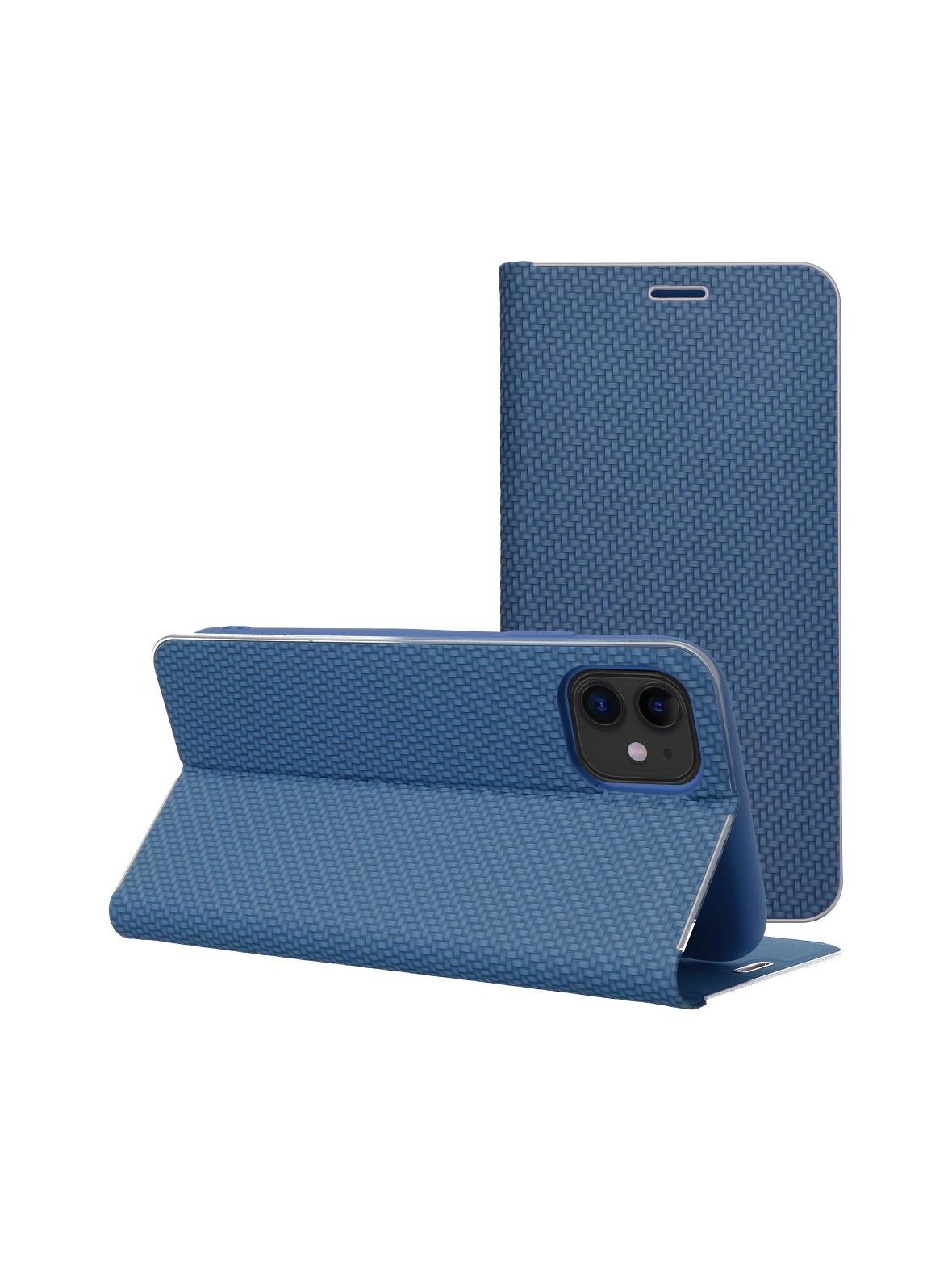 Kabura LUNA Book Carbon do IPHONE 17 Pro niebieski