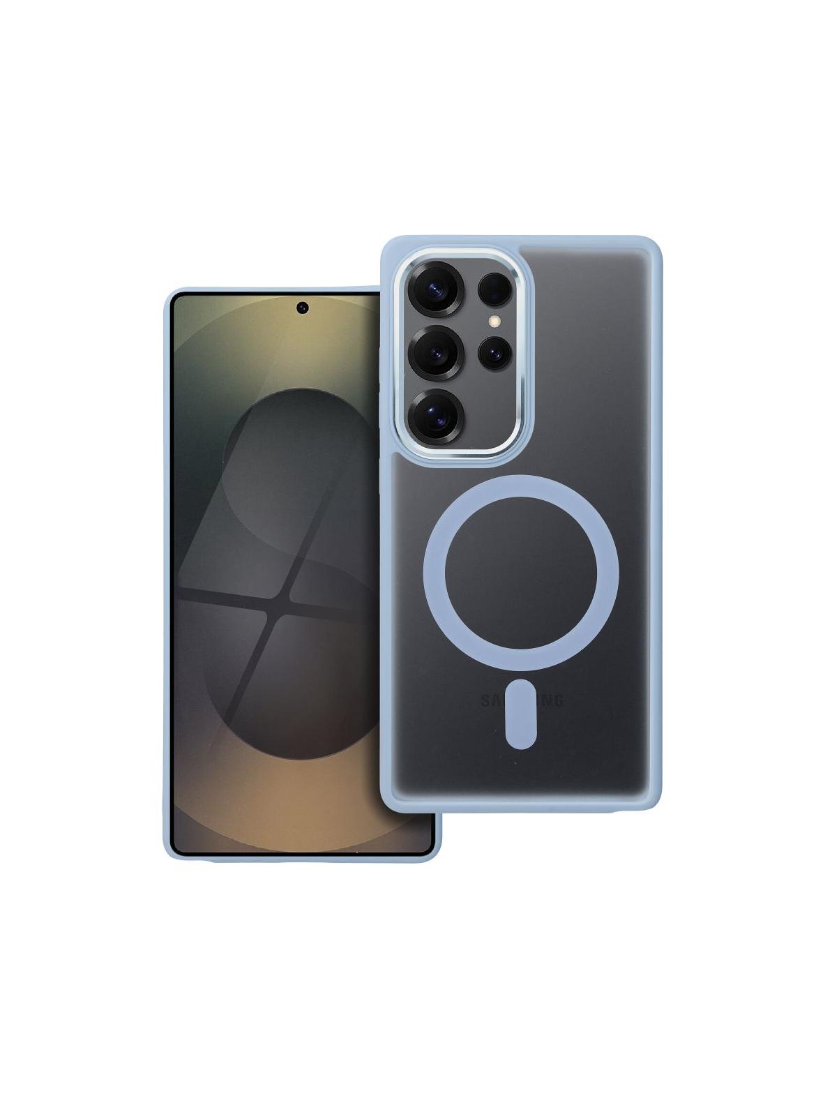 Futerał MATTE MAG COVER kompatybilny z MagSafe do SAMSUNG S25 ULTRA niebieski