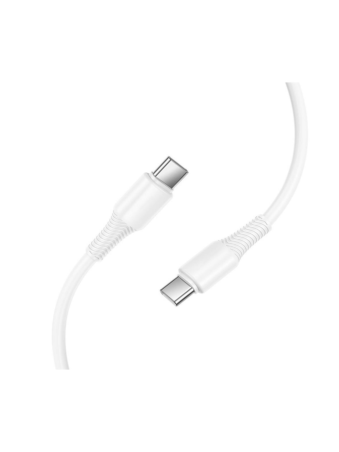 Kabel USB C do USB C Hoco 3A 60W 1 m X120 biały