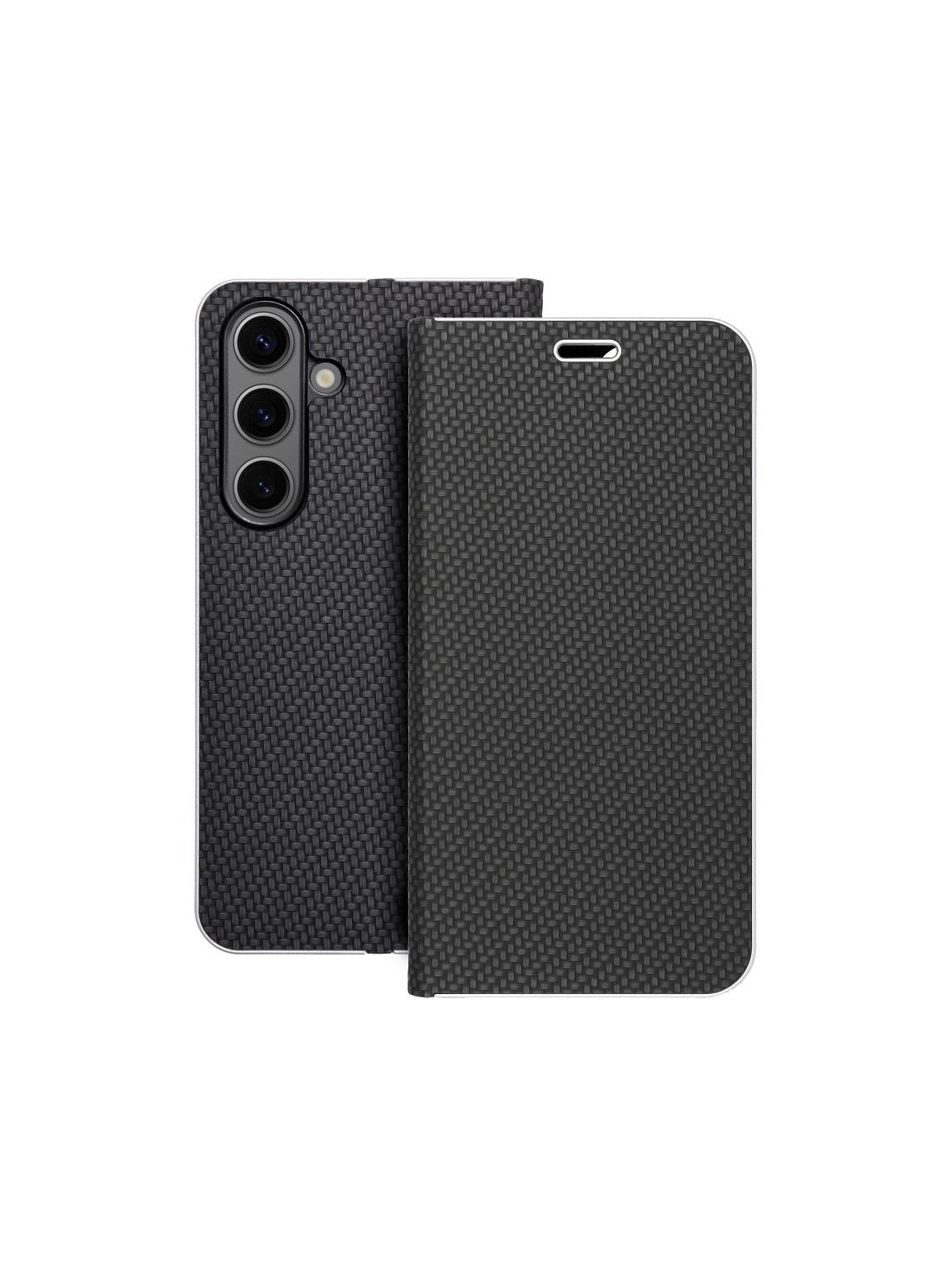 Kabura LUNA Book Carbon do SAMSUNG S24 czarny