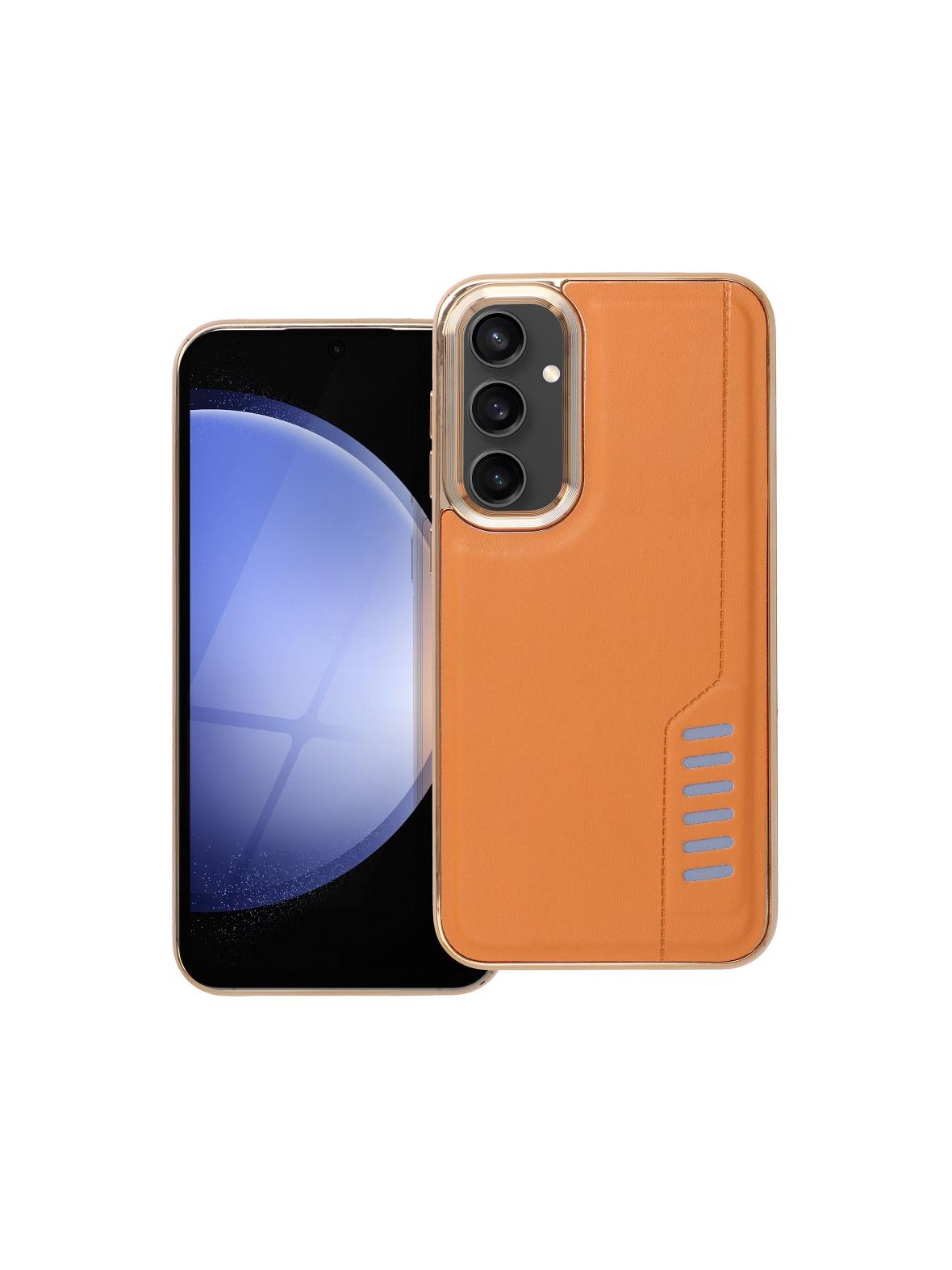 Futerał MILANO do SAMSUNG S23 FE brązowy