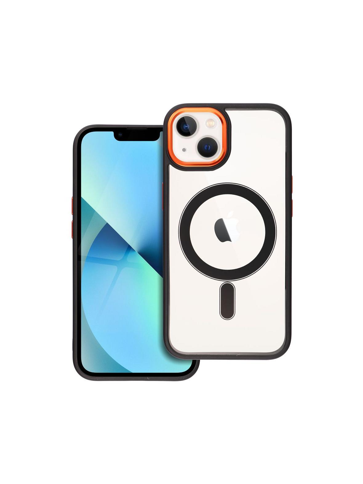 Futerał COLOR EDGE MAG COVER kompatybilny z MagSafe do IPHONE 13 czarno złoty