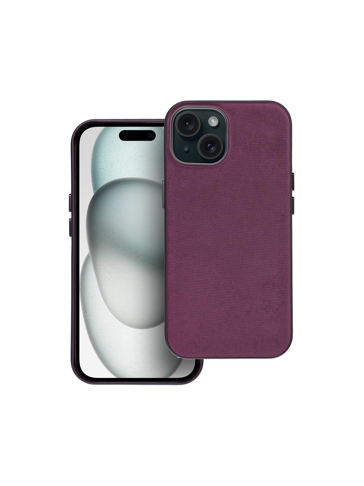 Futerał WOVEN MAG COVER kompatybilny z MagSafe do IPHONE 15 burgundowy
