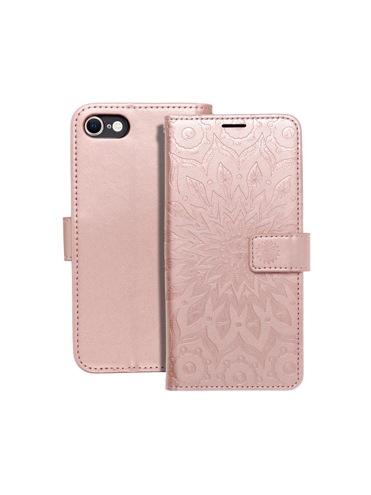 Kabura MEZZO Book do IPHONE 7 / 8 / SE 2020 / SE 2022 mandala złoty róż