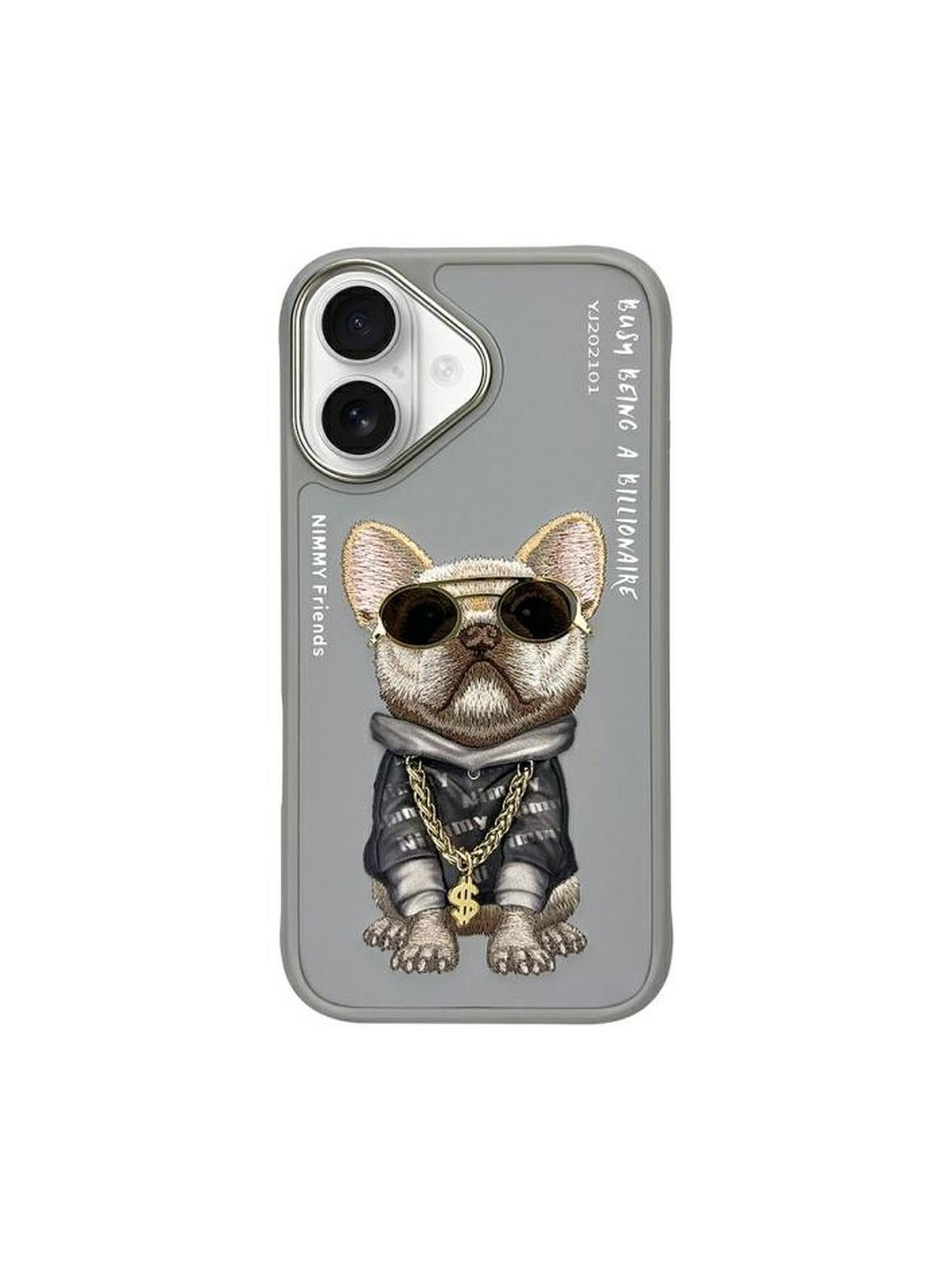 NIMMY futerał GLASSES COOL DOG do IPHONE 16 szary