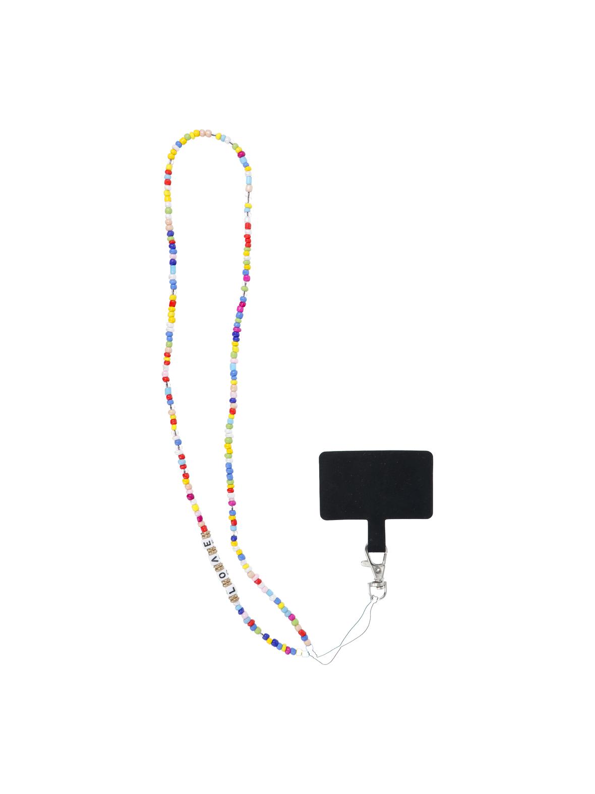 Smycz do telefonu, Zawieszka do telefonu - PIXIE / długość sznura 68cm (34cm w pętli) / na szyję - koraliki