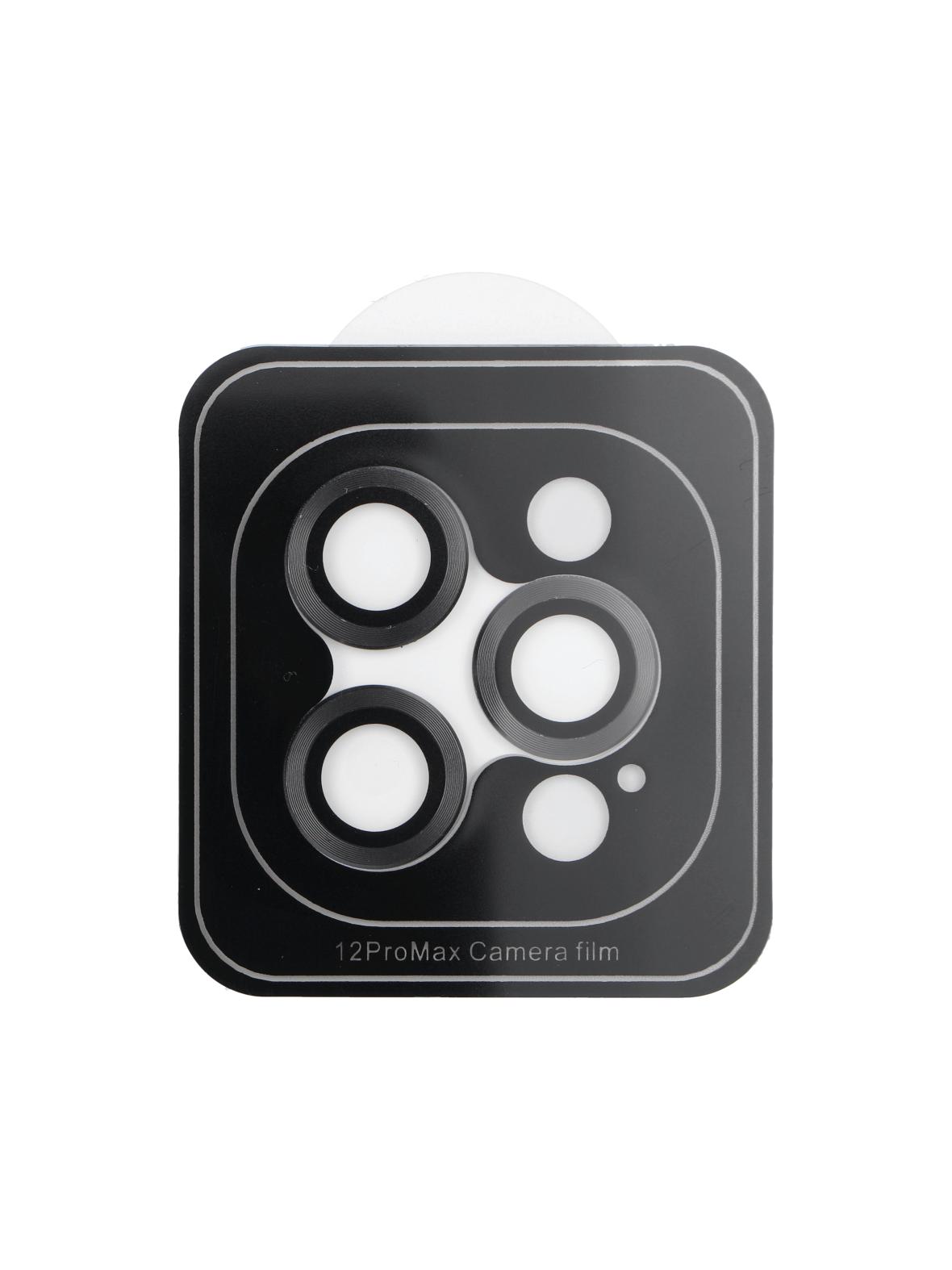 Osłona aparatu PROTECTOR 9H + aplikator do IPHONE 12 PRO MAX czarna