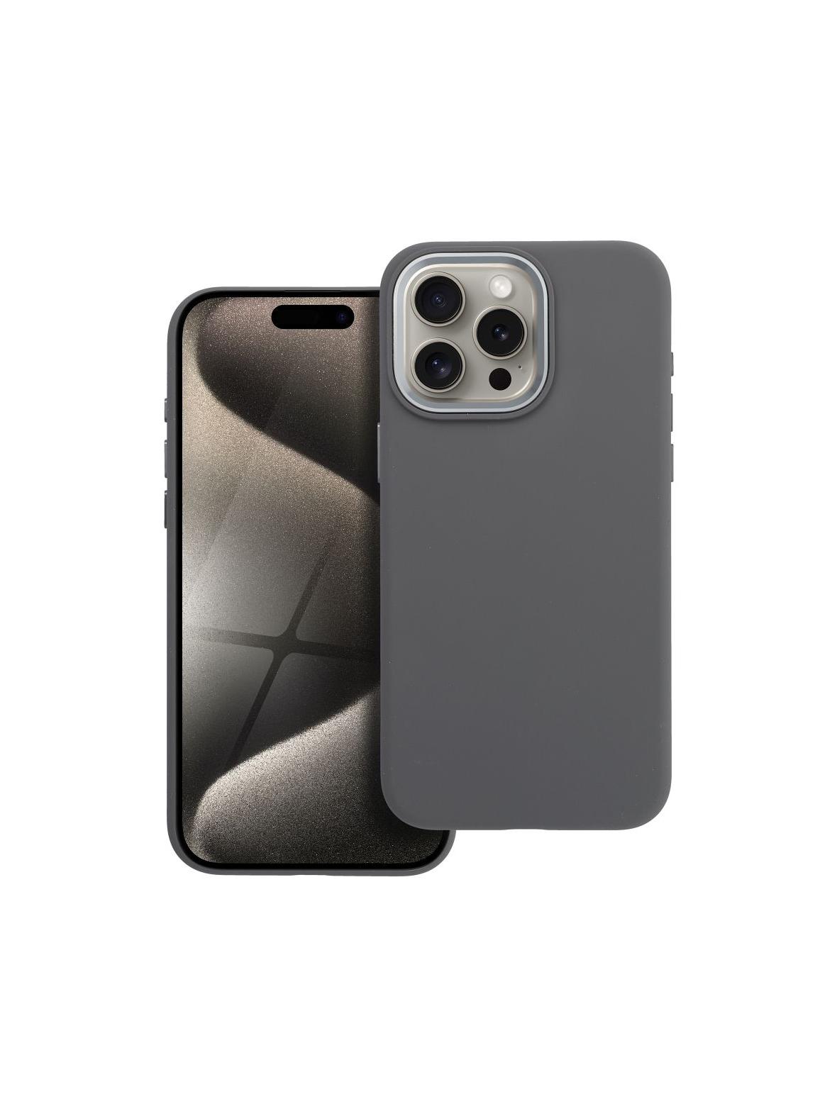 Etui na iPhone 15 PRO MAX Forcell F-Protect Frame Premium zgodny z MagSafe szary 0INT