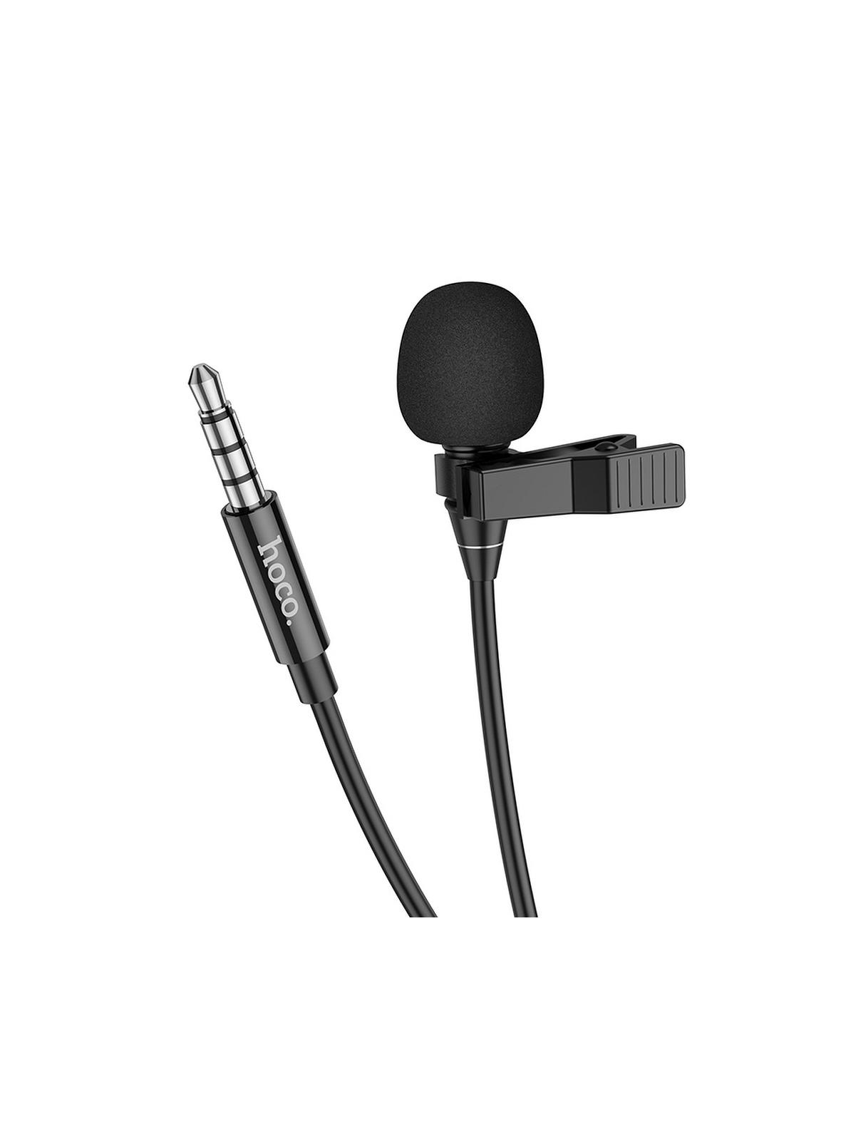 EOL Mikrofon krawatowy przewodowy Jack 3,5mm Hoco 2 m L14 czarny