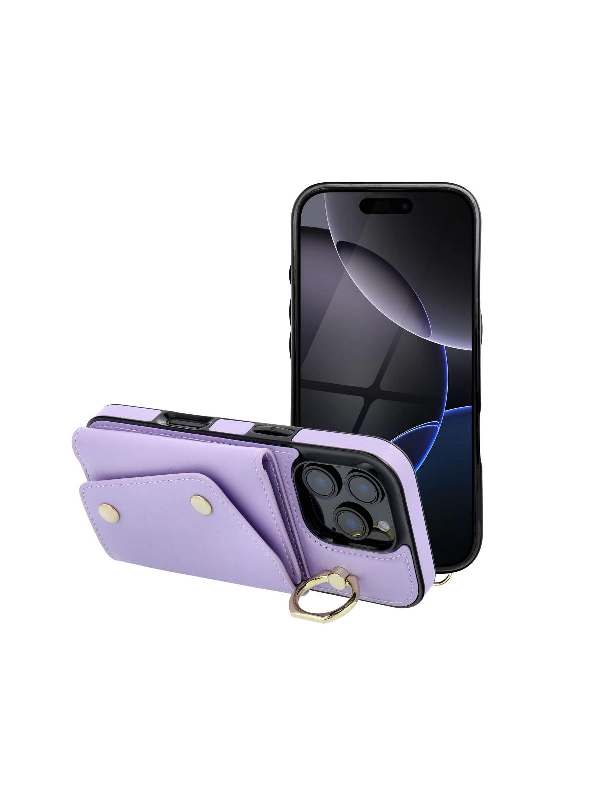 Futerał portfel WONDER dla IPHONE 13 liliowy