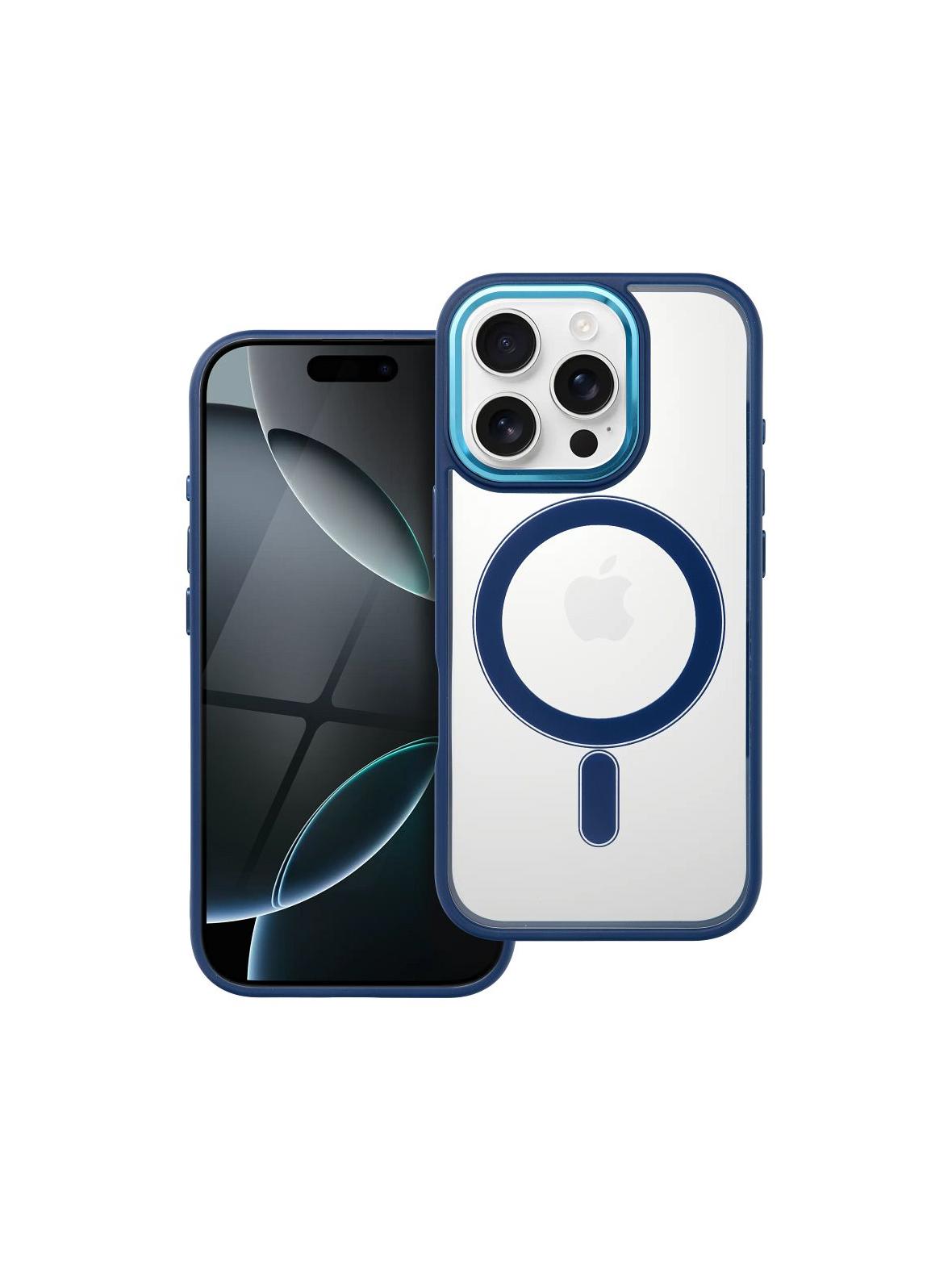 Futerał COLOR EDGE MAG COVER kompatybilny z MagSafe do IPHONE 16 Pro niebieski