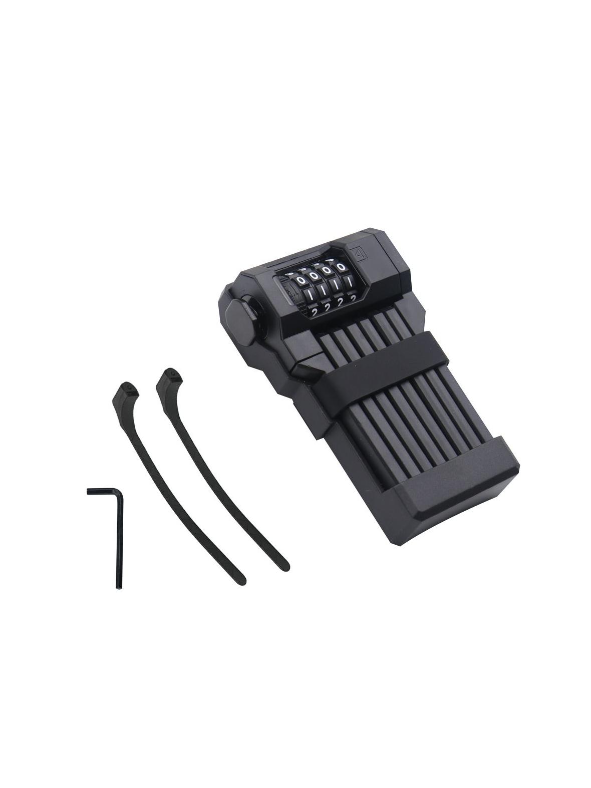 Zapięcie do roweru / hulajnogi na 4 cyfrowy szyfr FSBYL48532 czarne